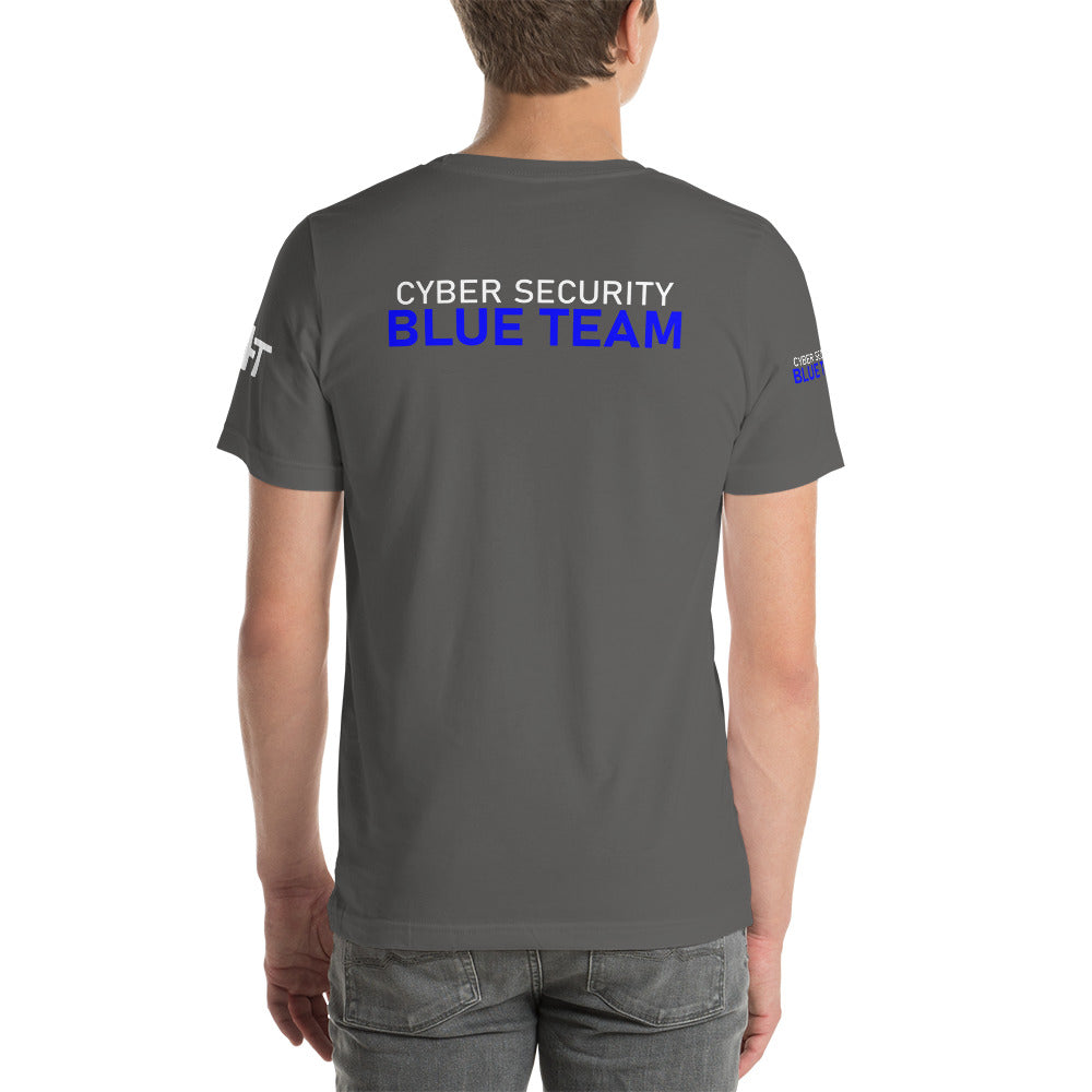 Cyber Security Blue team V4 - Short-sleeve unisex t-shirt (back print) by DarkByteGear