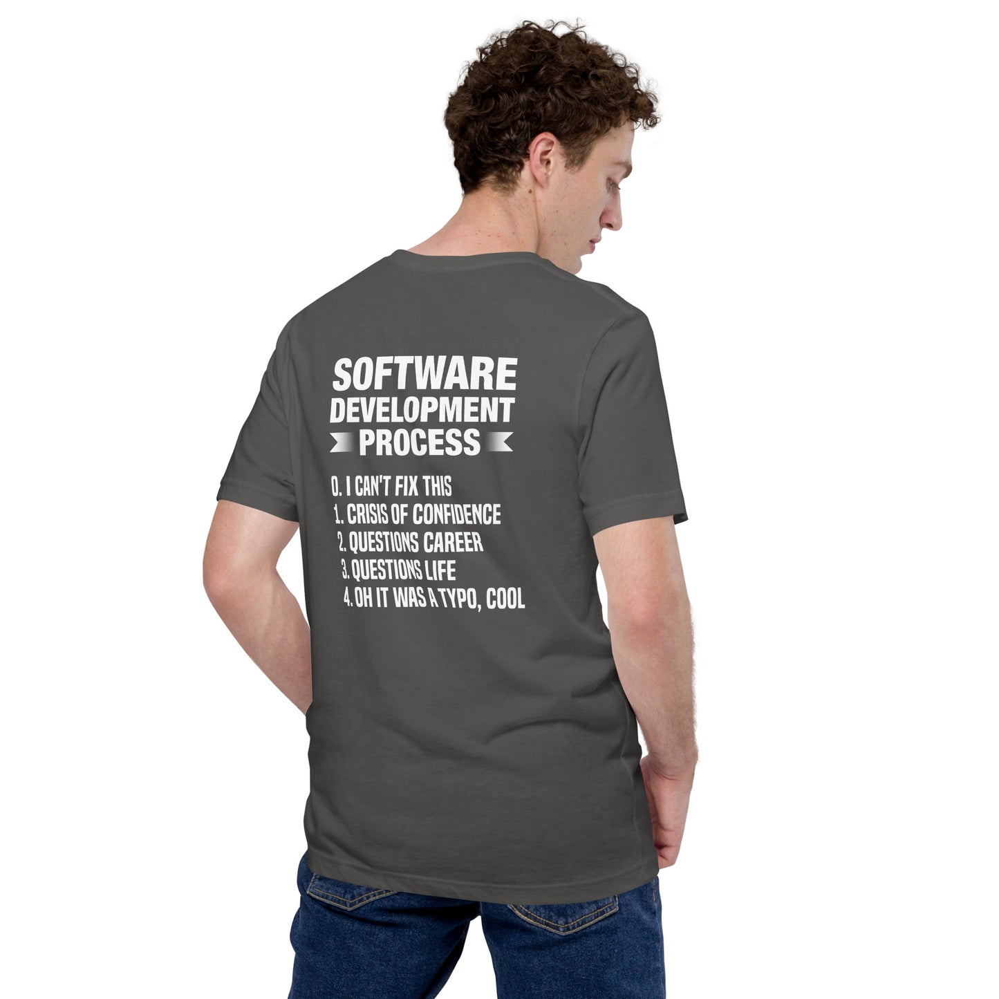 Software development process - Unisex t-shirt (back print) by DarkByteGear