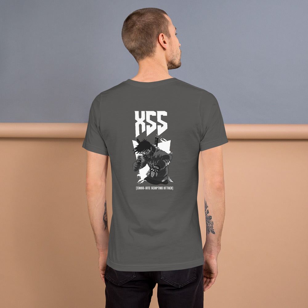 XSS cross-site scripting attack - Unisex t-shirt by DarkByteGear