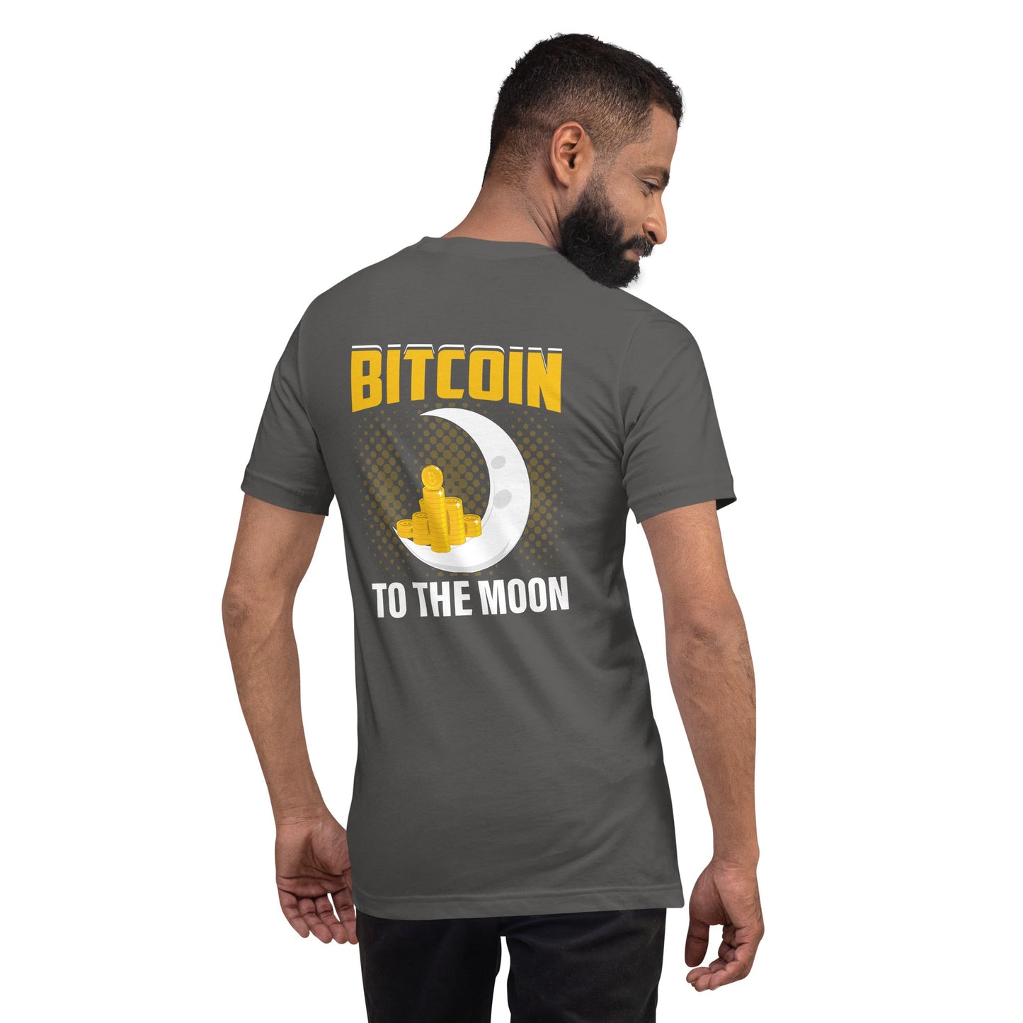 Bitcoin to the moon - Unisex t-shirt (back print) by DarkByteGear