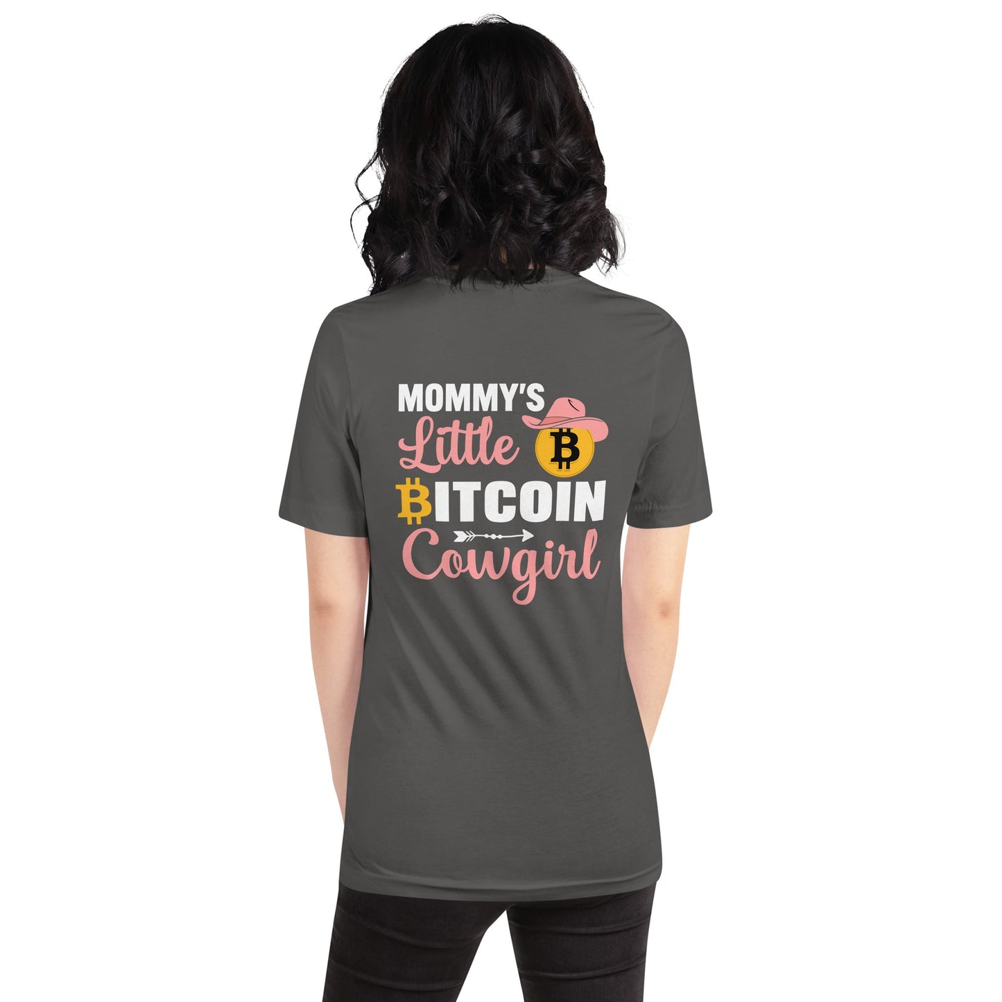 Mommy's Little Bitcoin Cowgirl - Unisex t-shirt by DarkByteGear