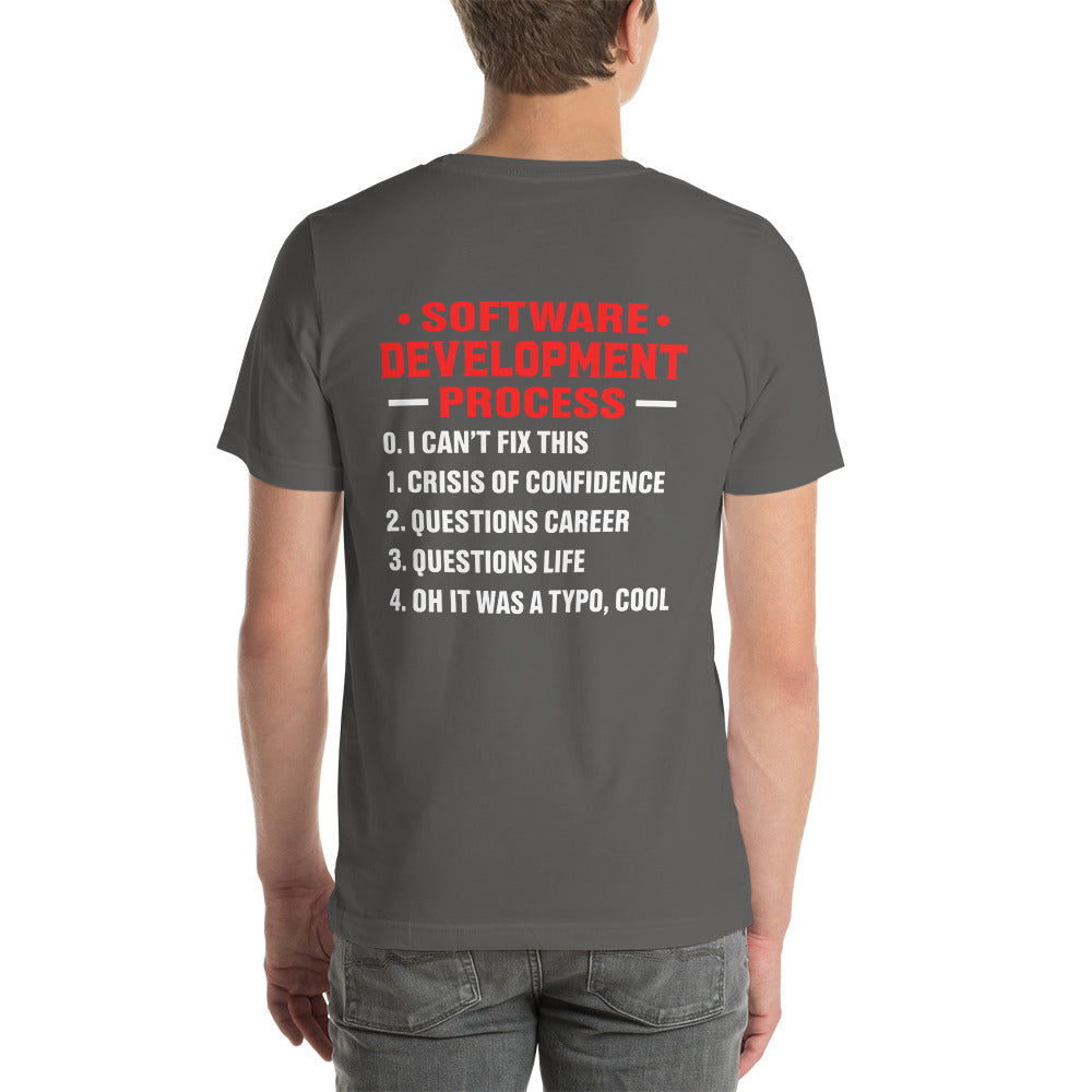 Software Development Process V1 - Unisex t-shirt ( Back Print ) by DarkByteGear