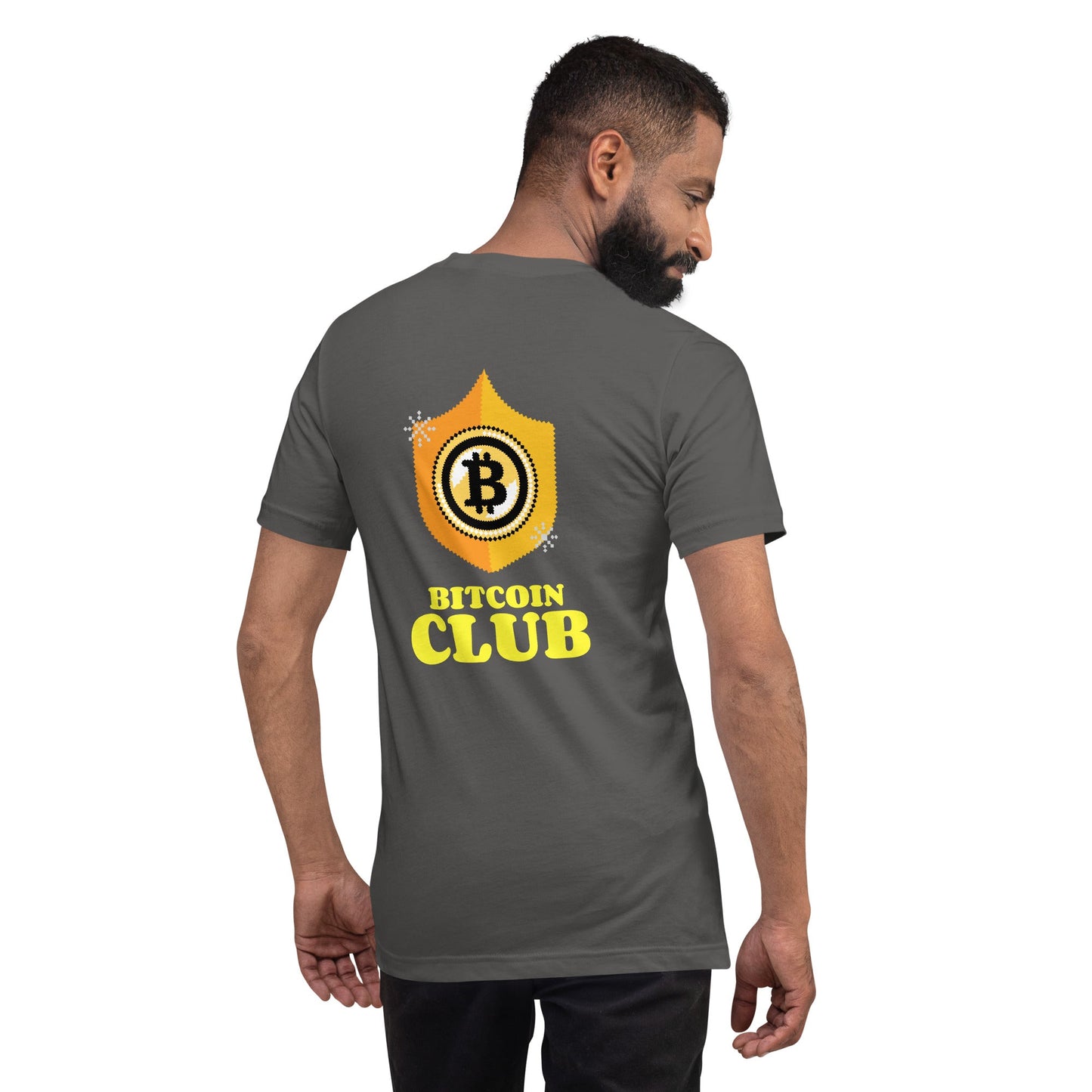 BITCOIN CLUB V2 - Unisex t-shirt ( Back Print ) by DarkByteGear