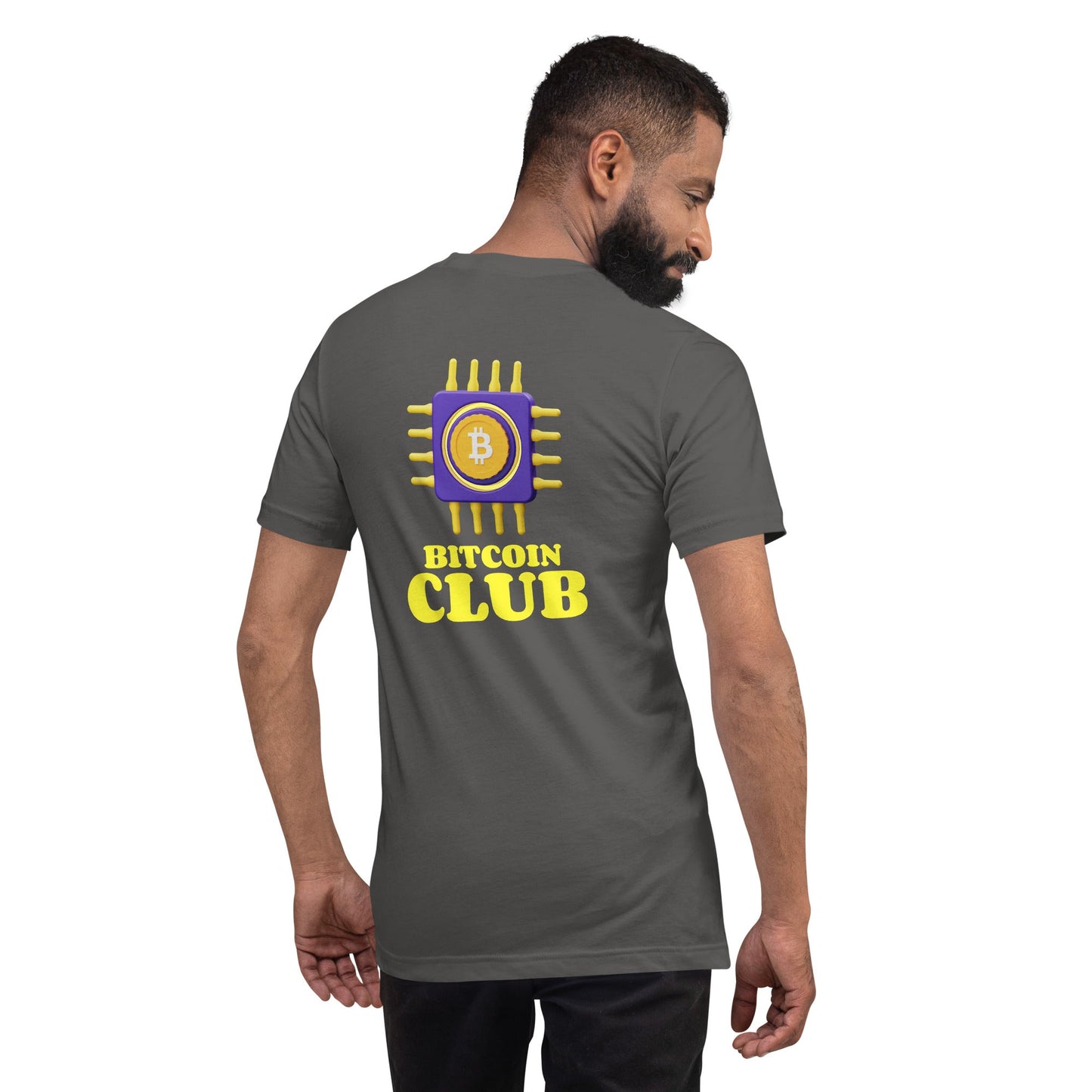 BITCOIN CLUB V3 - Unisex t-shirt ( Back Print ) by DarkByteGear