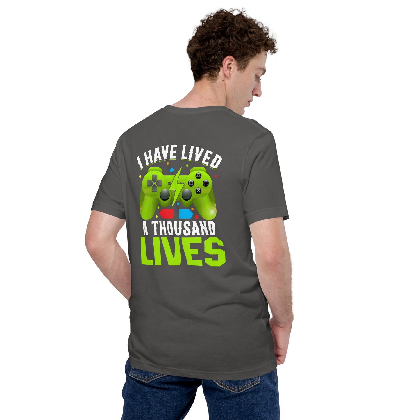 I have lived a thousand lives Unisex t-shirt ( Back Print ) by DarkByteGear