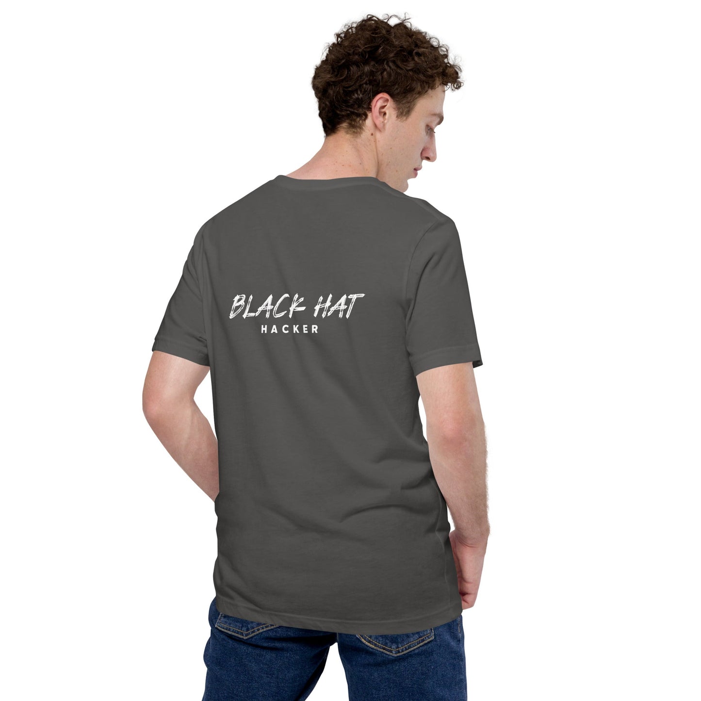 Black Hat Hacker V19 Unisex t-shirt ( Back Print ) by DarkByteGear