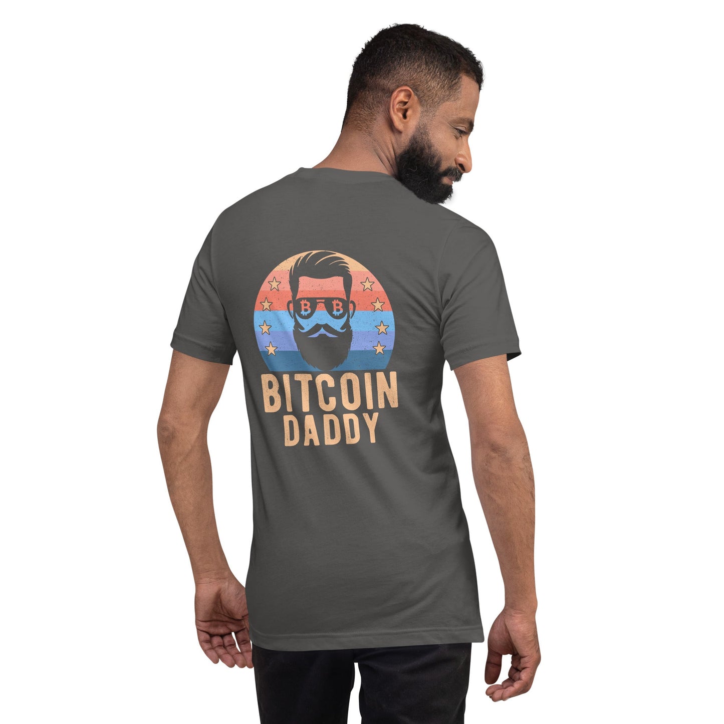 Bitcoin Daddy - Unisex t-shirt ( Back Print ) by DarkByteGear