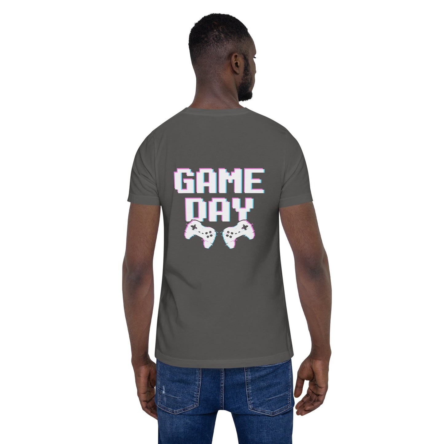 Game Day Lego White - Unisex t-shirt ( Back Print ) by DarkByteGear