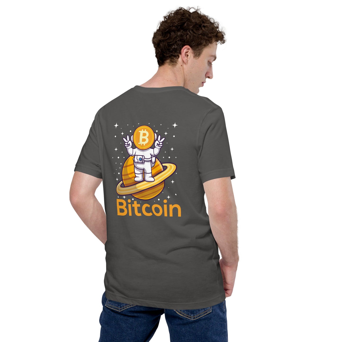 Bitcoin Satan Astronaut - Unisex t-shirt ( Back Print ) by DarkByteGear