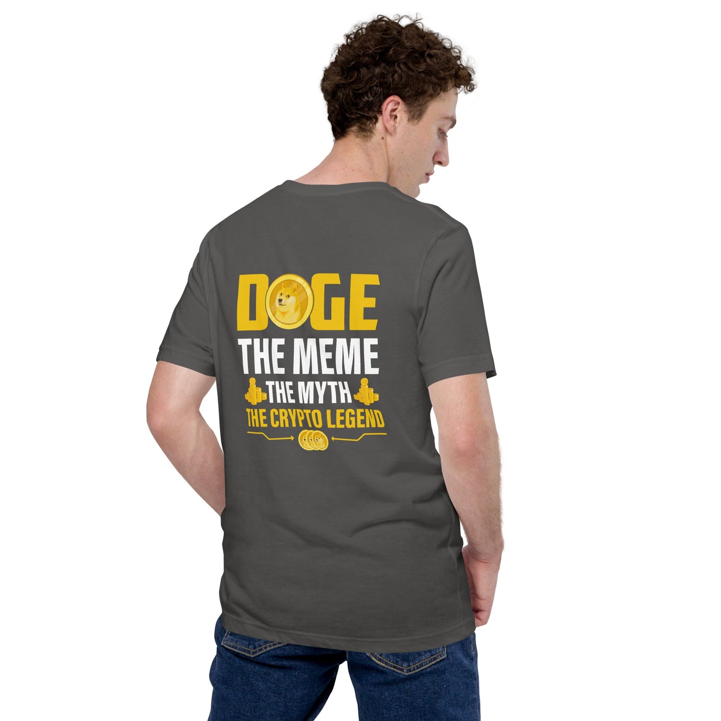 Doge the Meme, the Myth, the Crypto Legend - Unisex t-shirt ( Back Print ) by DarkByteGear