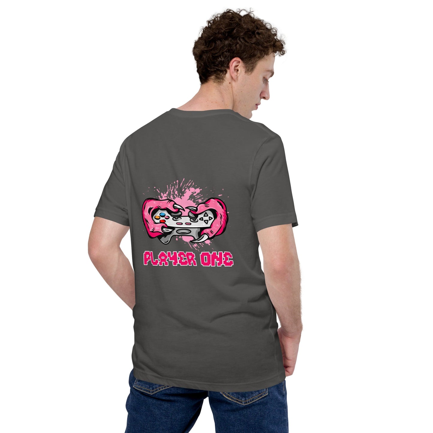 Player One - Unisex t-shirt ( Back Print ) by DarkByteGear