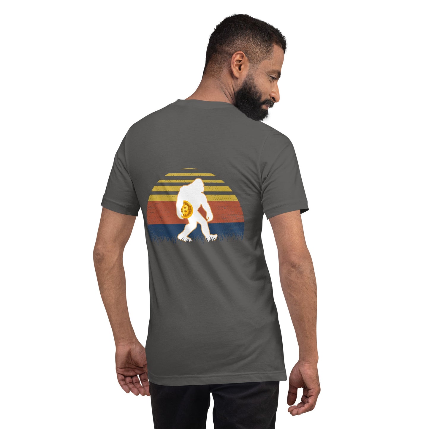 Retro Bitcoin - Unisex t-shirt ( Back Print ) by DarkByteGear