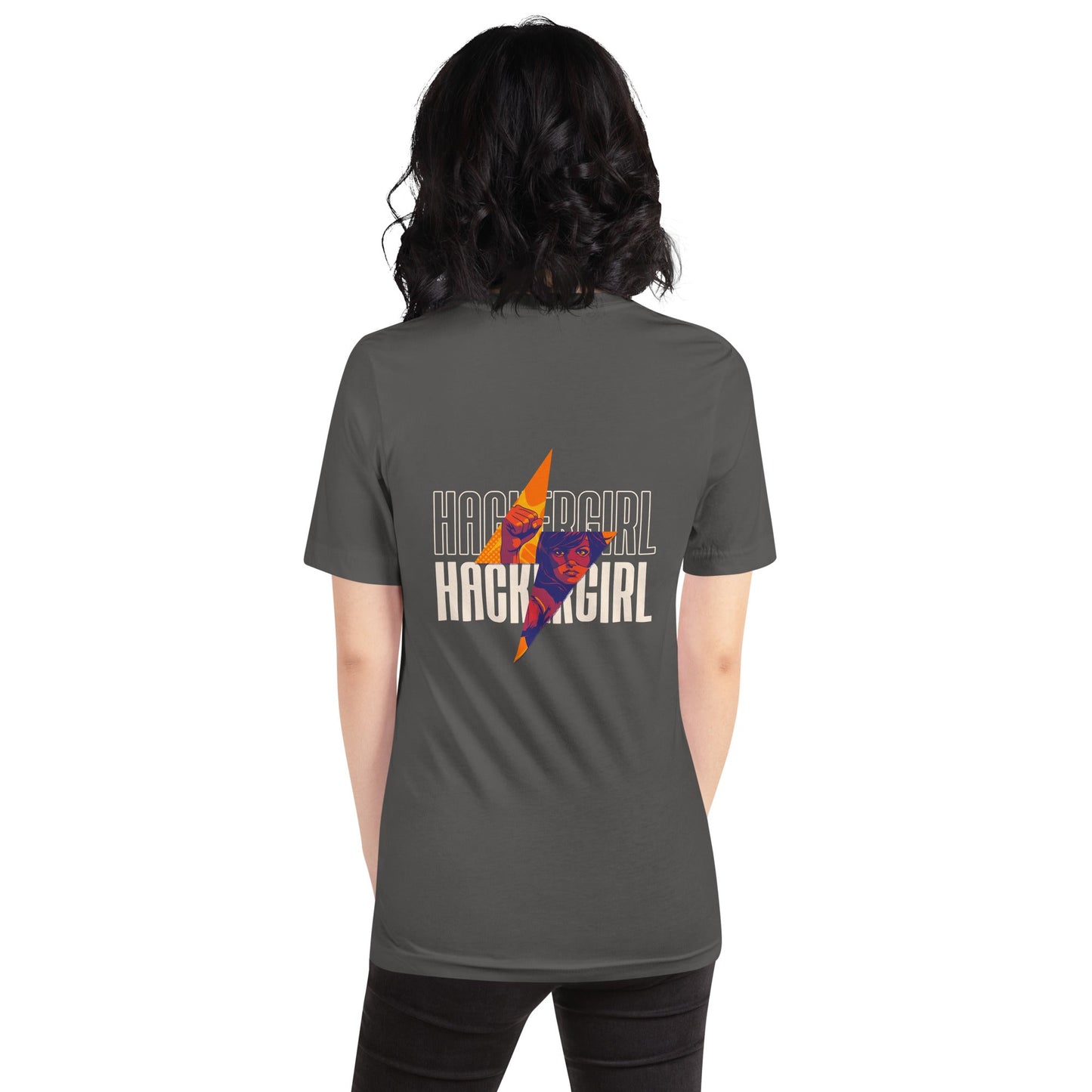 Hacker Girl V1 - Unisex t-shirt ( Back Print ) by DarkByteGear