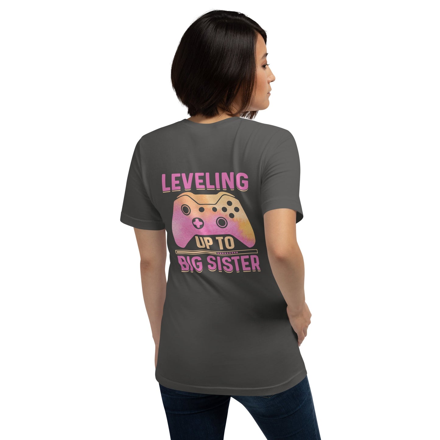 Levelling up to Big Sister - Unisex t-shirt by DarkByteGear