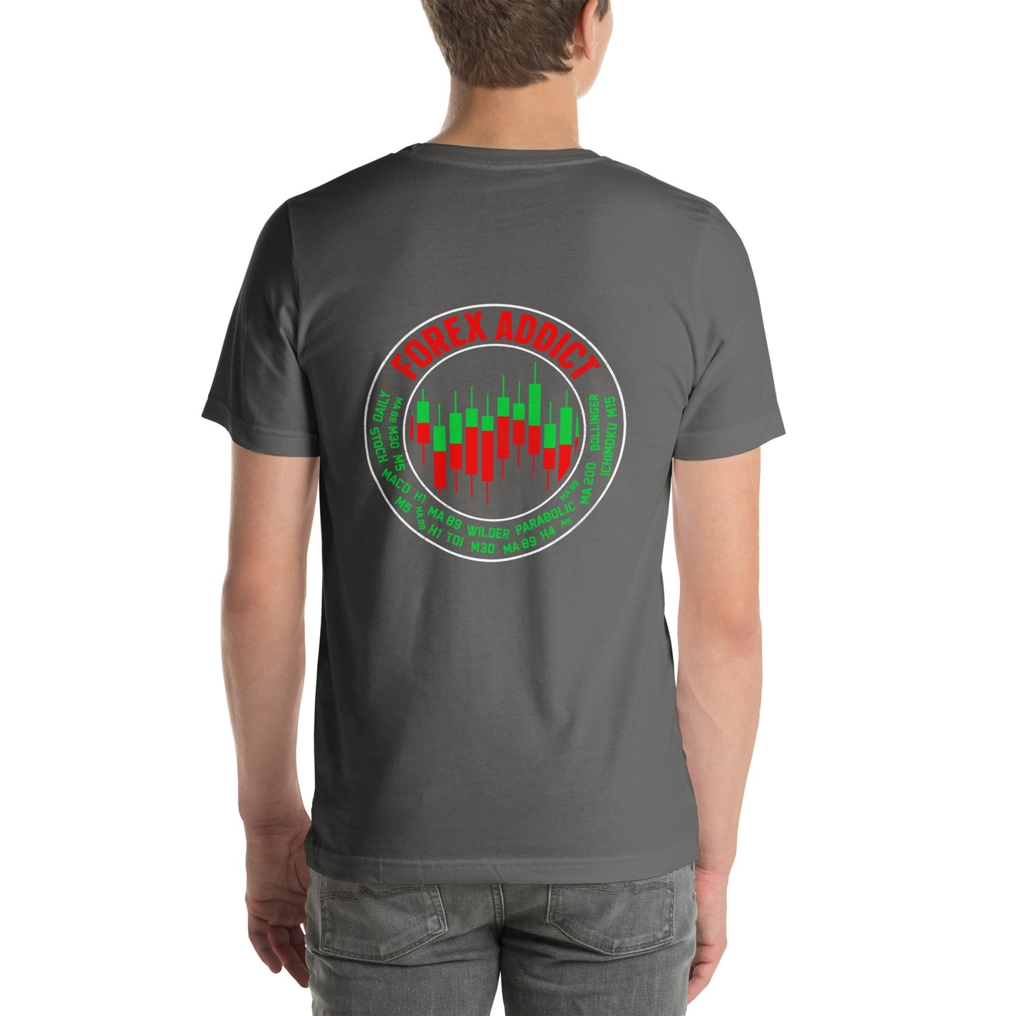 Forex Addict ( RK ) - Unisex t-shirt ( Back Print ) by DarkByteGear