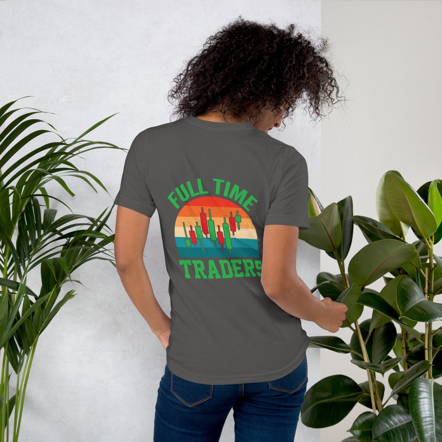 Full Time Trader ( Shagor ) - Unisex t-shirt ( Back Print ) by DarkByteGear