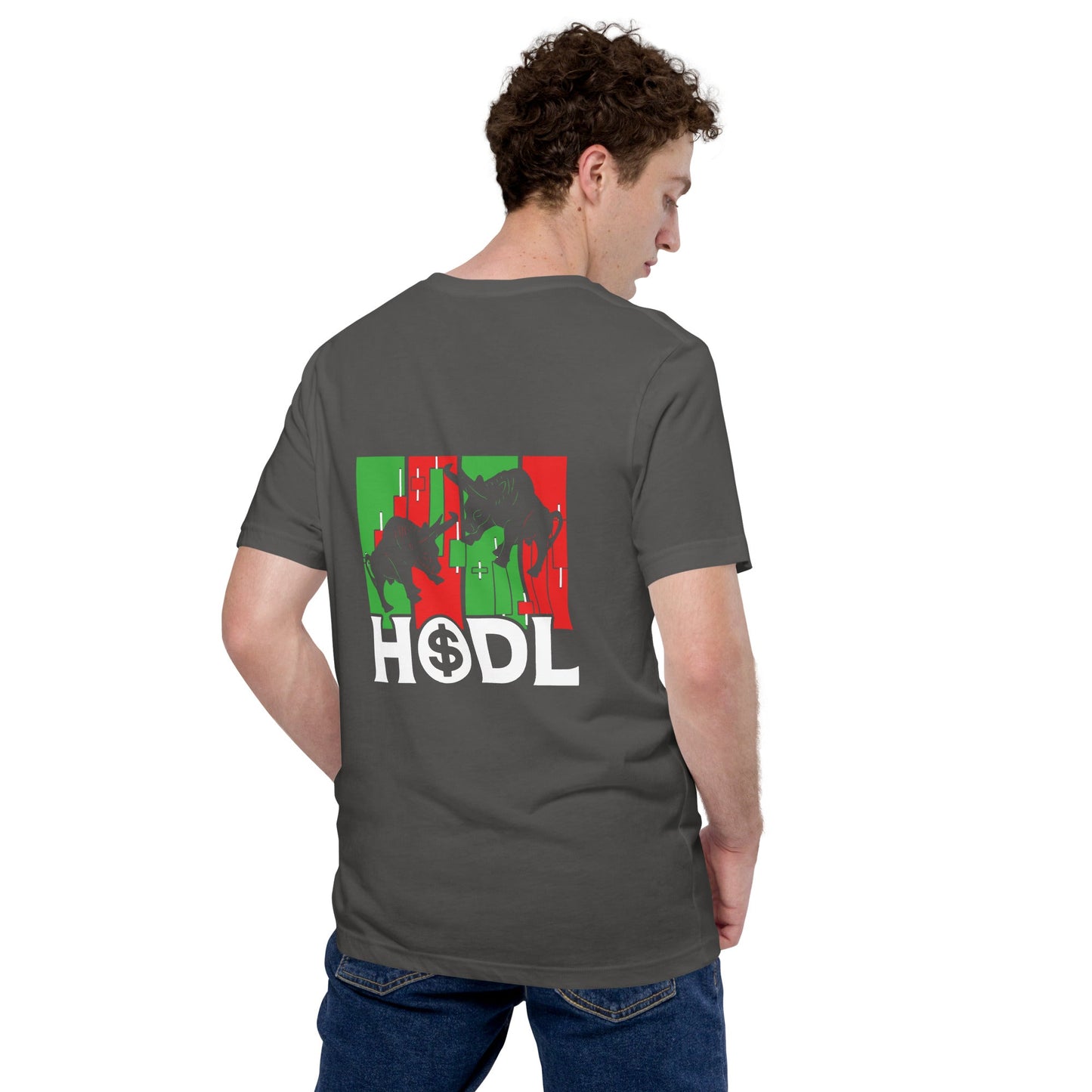HODL - Unisex t-shirt ( Back Print ) by DarkByteGear
