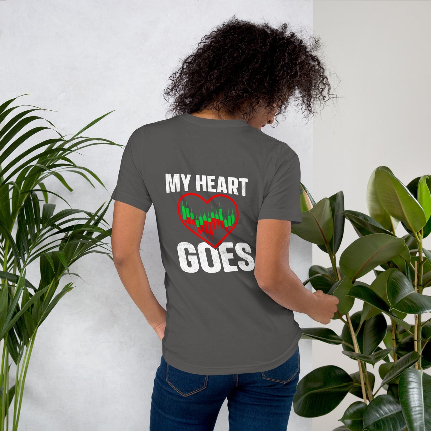 My Heart Goes - Unisex t-shirt ( Back Print ) by DarkByteGear