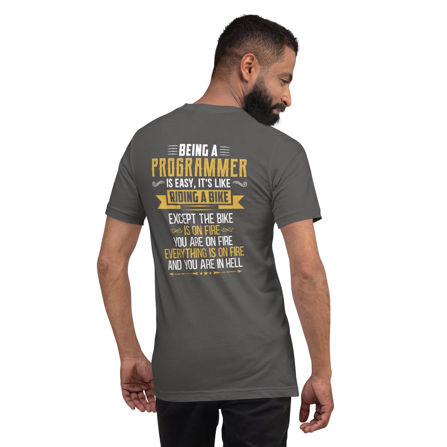 Being a Programmer is easy V2 - Unisex t-shirt ( Back Print ) by DarkByteGear