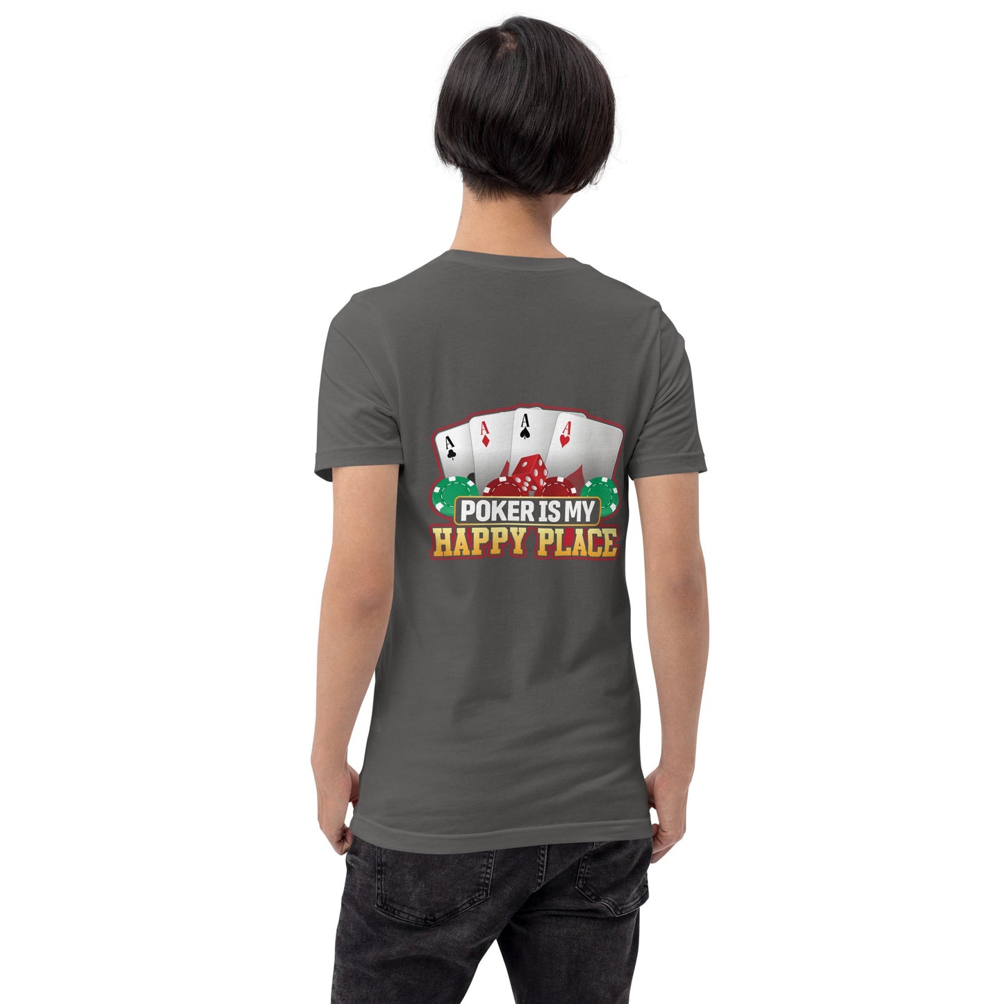 Poker Dad is like a Normal Dad but much Cooler - Unisex t-shirt ( Back Print ) by DarkByteGear