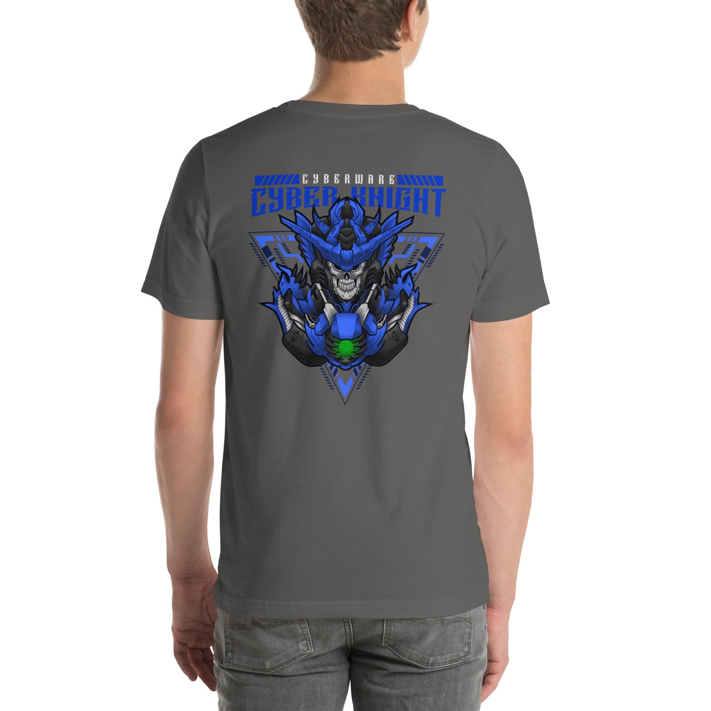 CyberWare Cyber knight - Unisex t-shirt ( Back Print ) by DarkByteGear