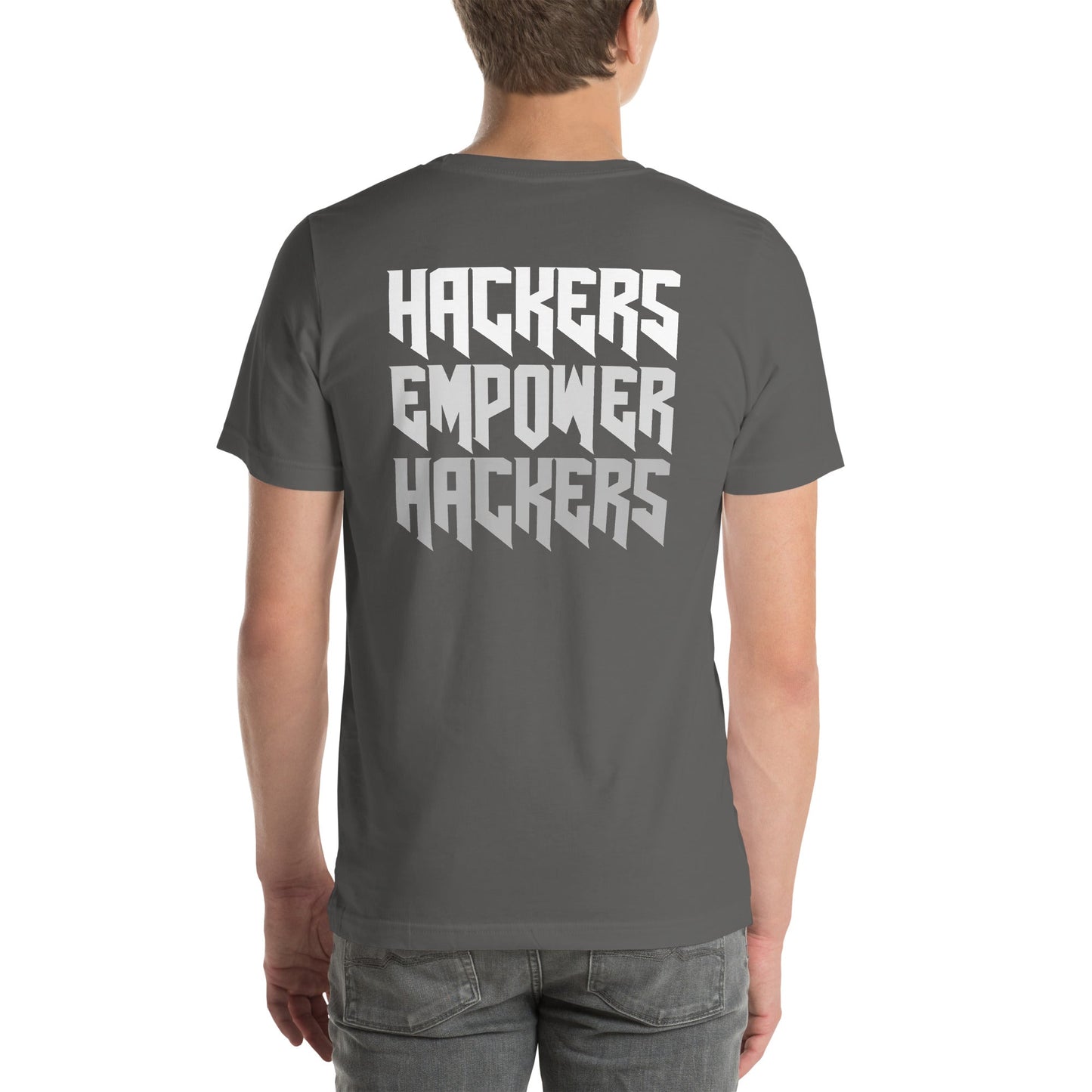 Hackers Empower Hackers V4 - Unisex t-shirt ( Back Print ) by DarkByteGear