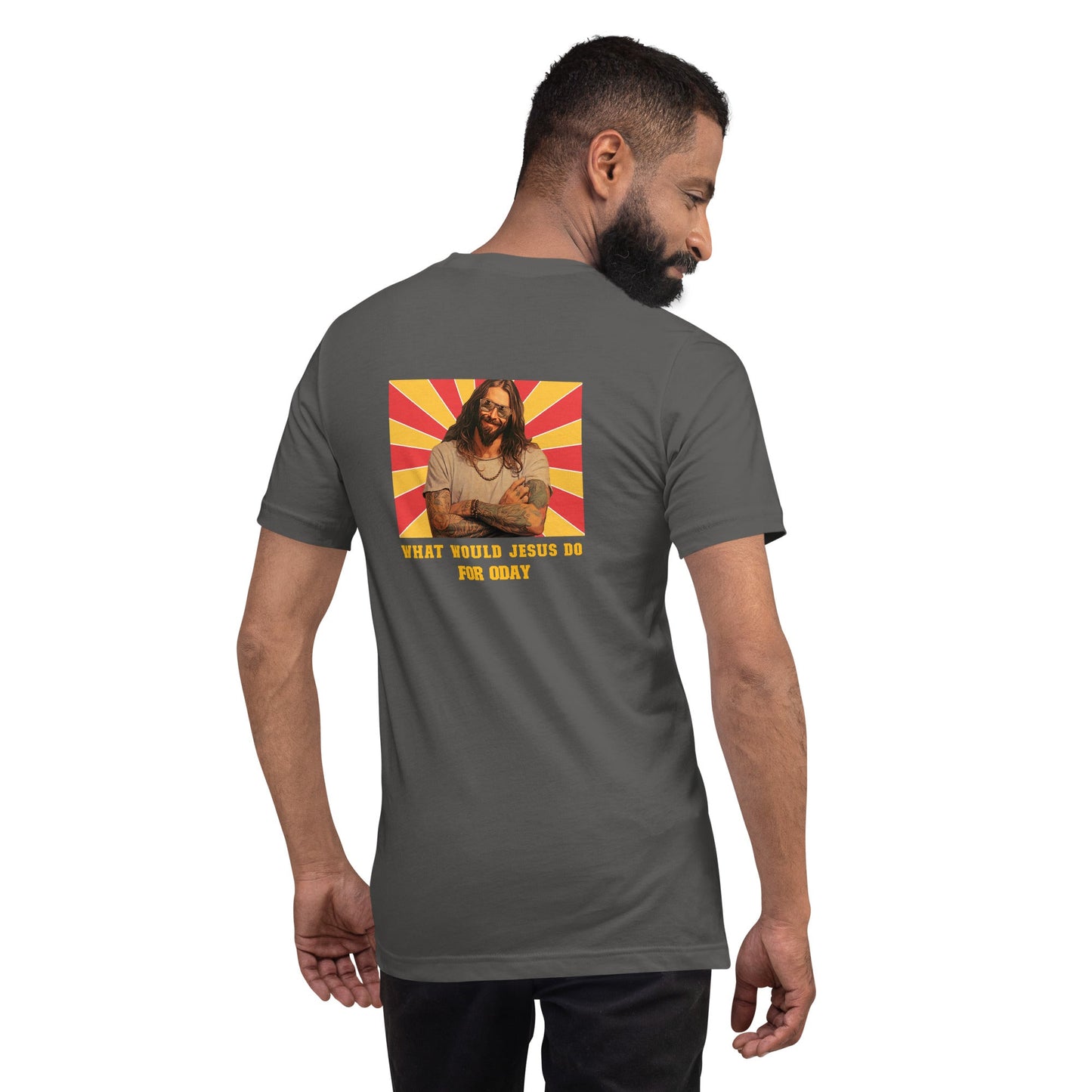 What would Jesus do for 0day v1 - Unisex t-shirt ( Back Print ) by DarkByteGear