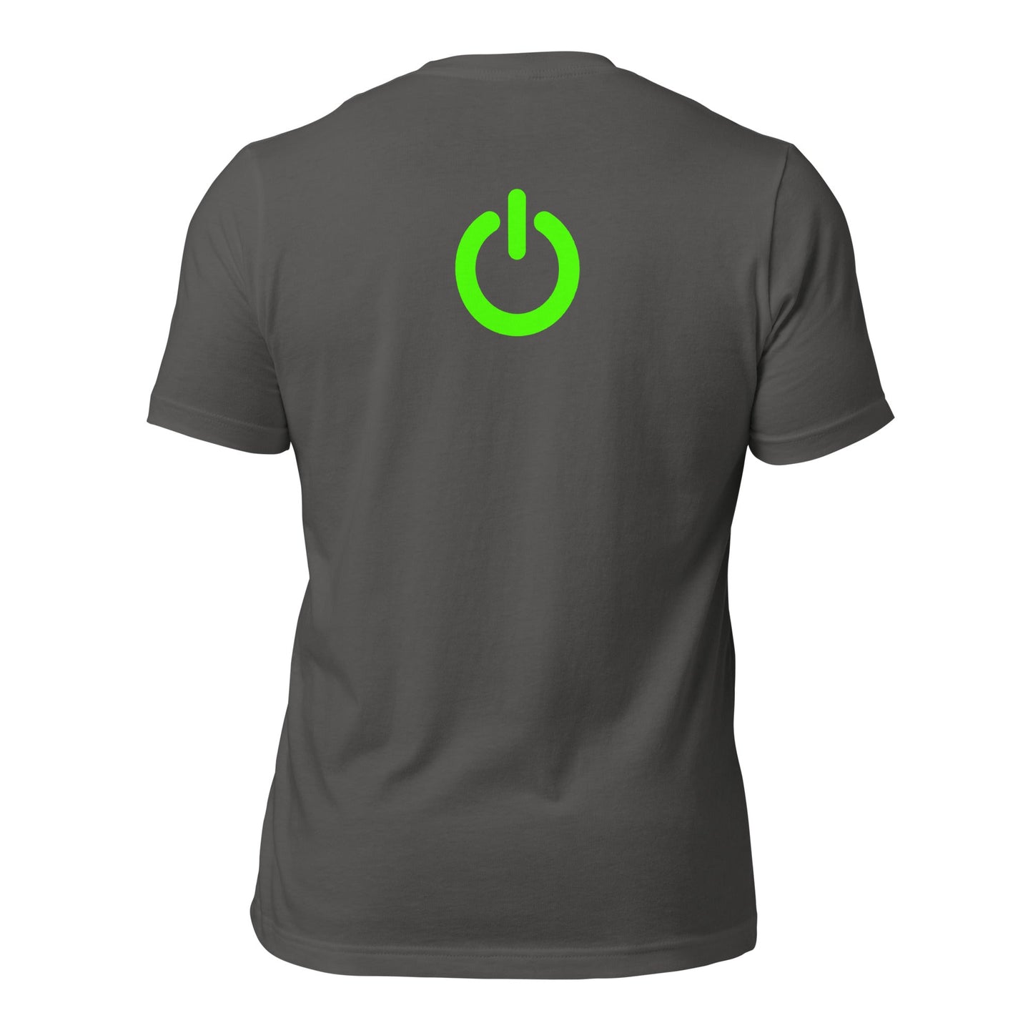 Power on - Unisex t-shirt (back print) by DarkByteGear
