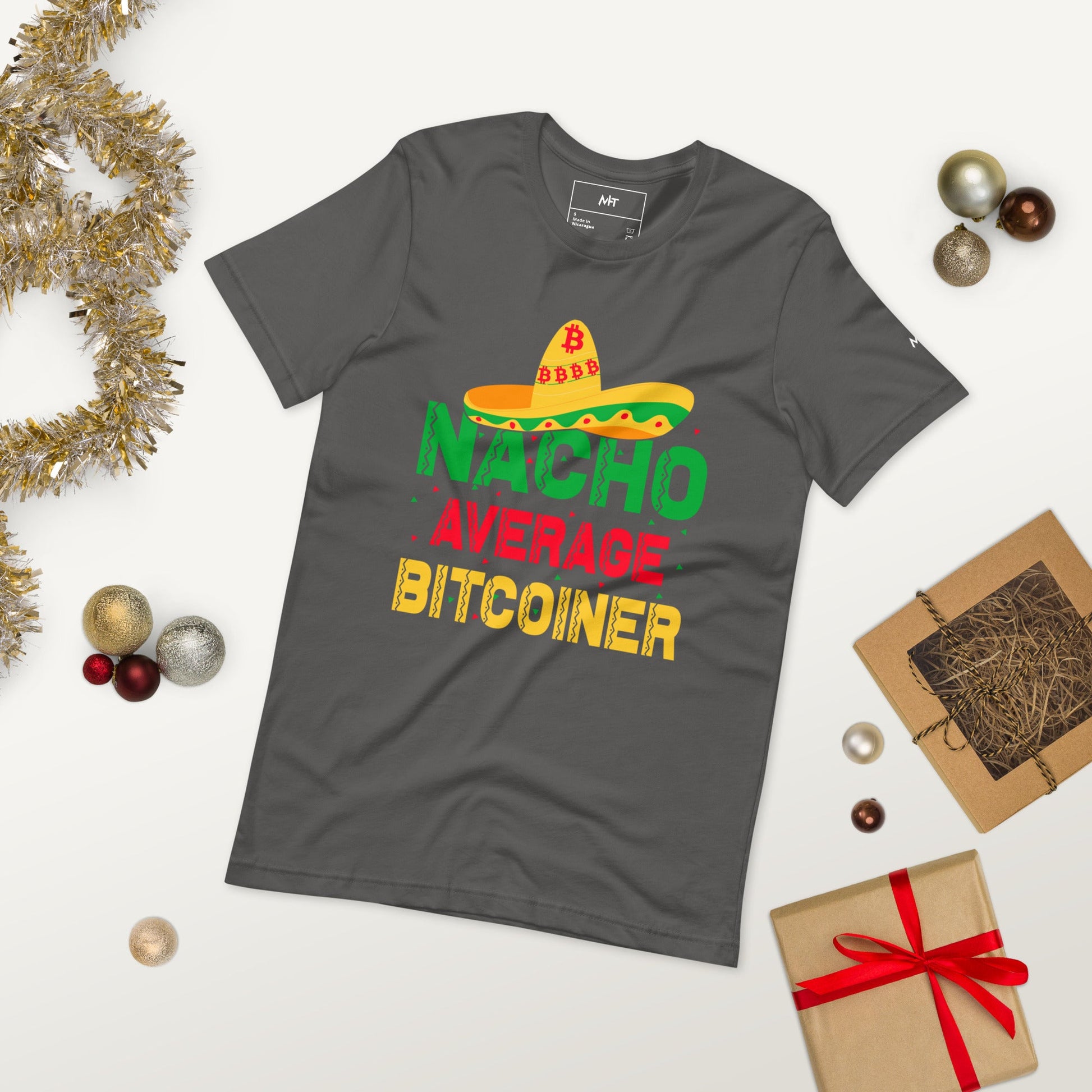 Nacho Average Bitcoiner Unisex t-shirt ( Back Print ) by DarkByteGear