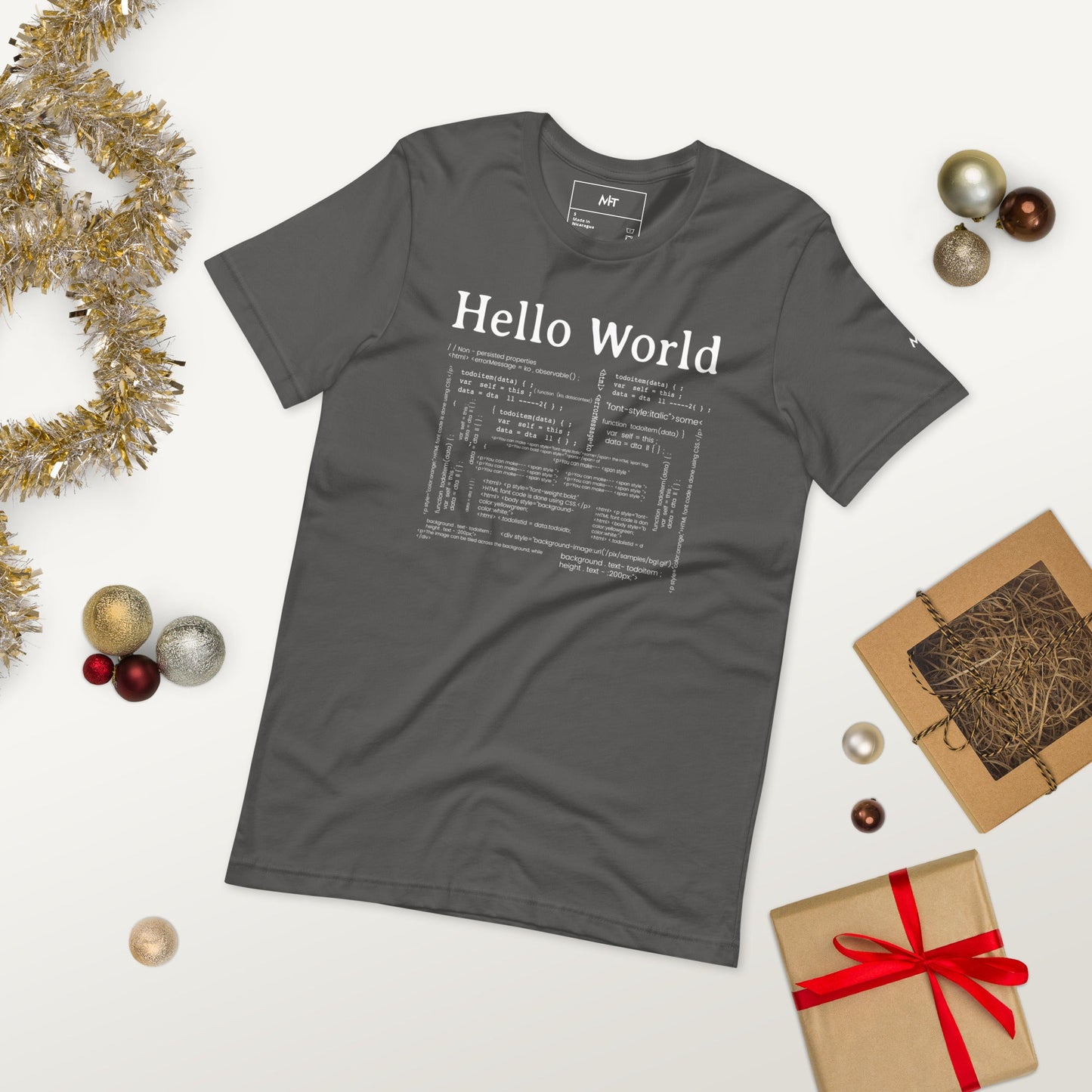 Hello World Computer Programming - Unisex t-shirt by DarkByteGear