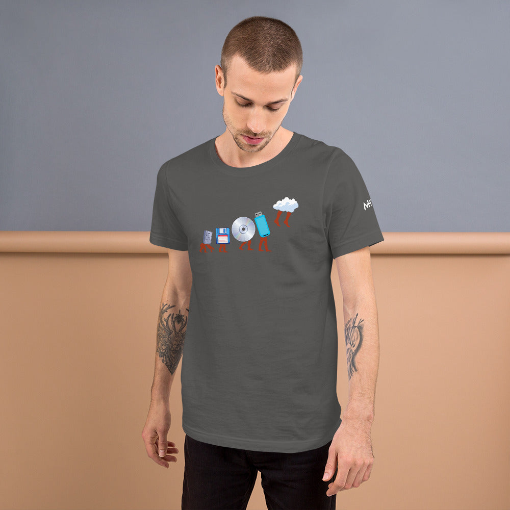 Evolution of data storage - Unisex t-shirt by DarkByteGear