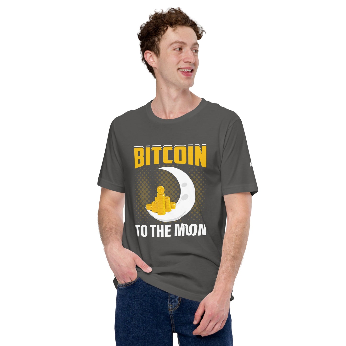 Bitcoin to the moon - Unisex t-shirt by DarkByteGear