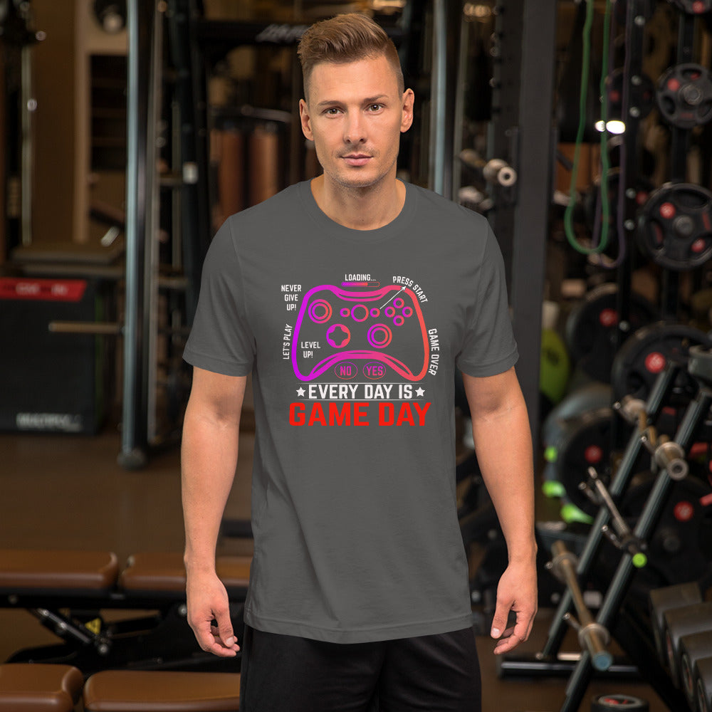 Never Give Up, everyday is Game Day - Unisex t-shirt by DarkByteGear