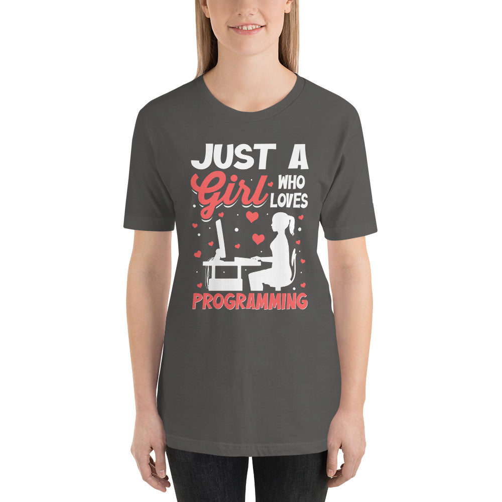 Just a girl who loves programming - Unisex t-shirt by DarkByteGear
