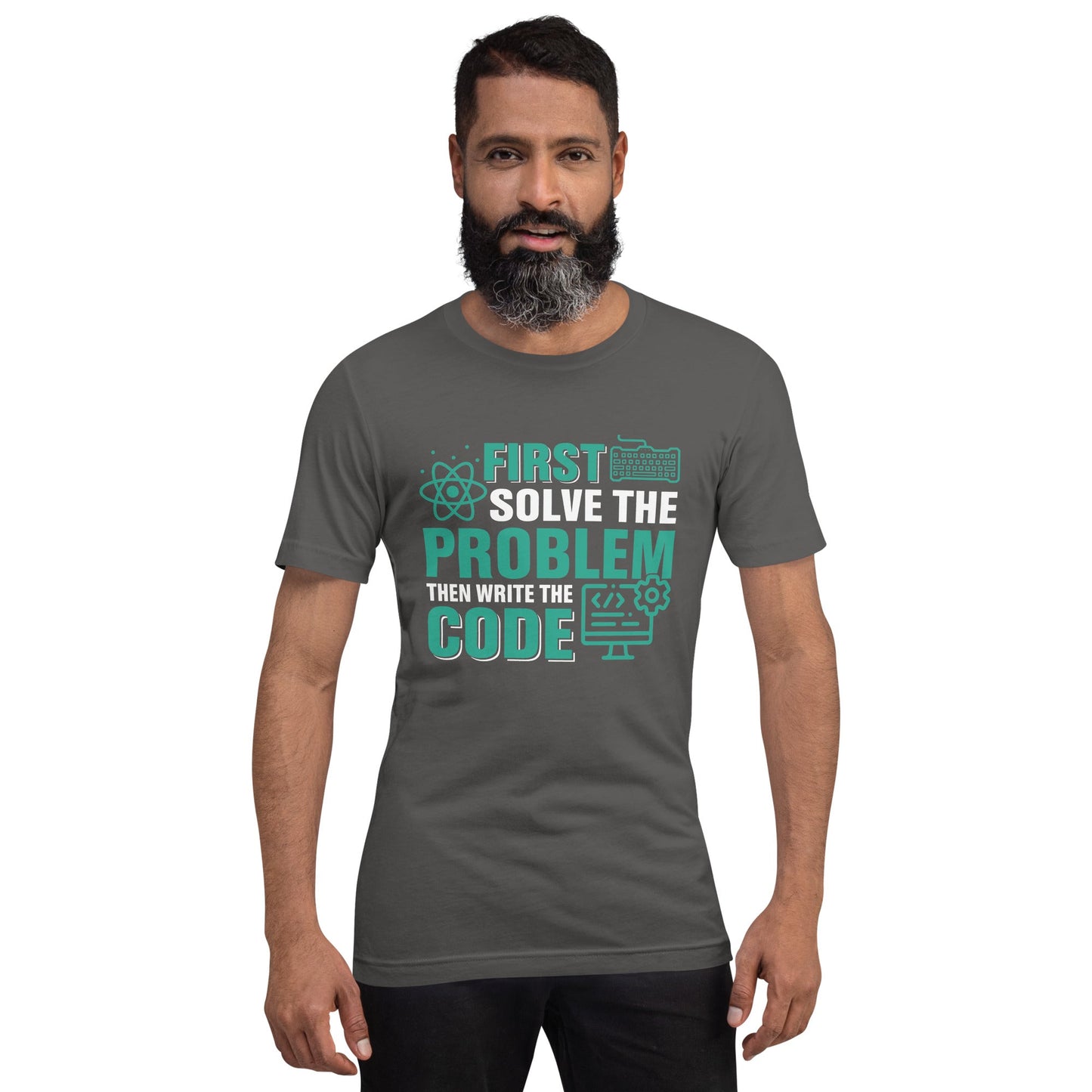 First, Solve the problem; then, Write the code V1 - Unisex T-shirt by DarkByteGear