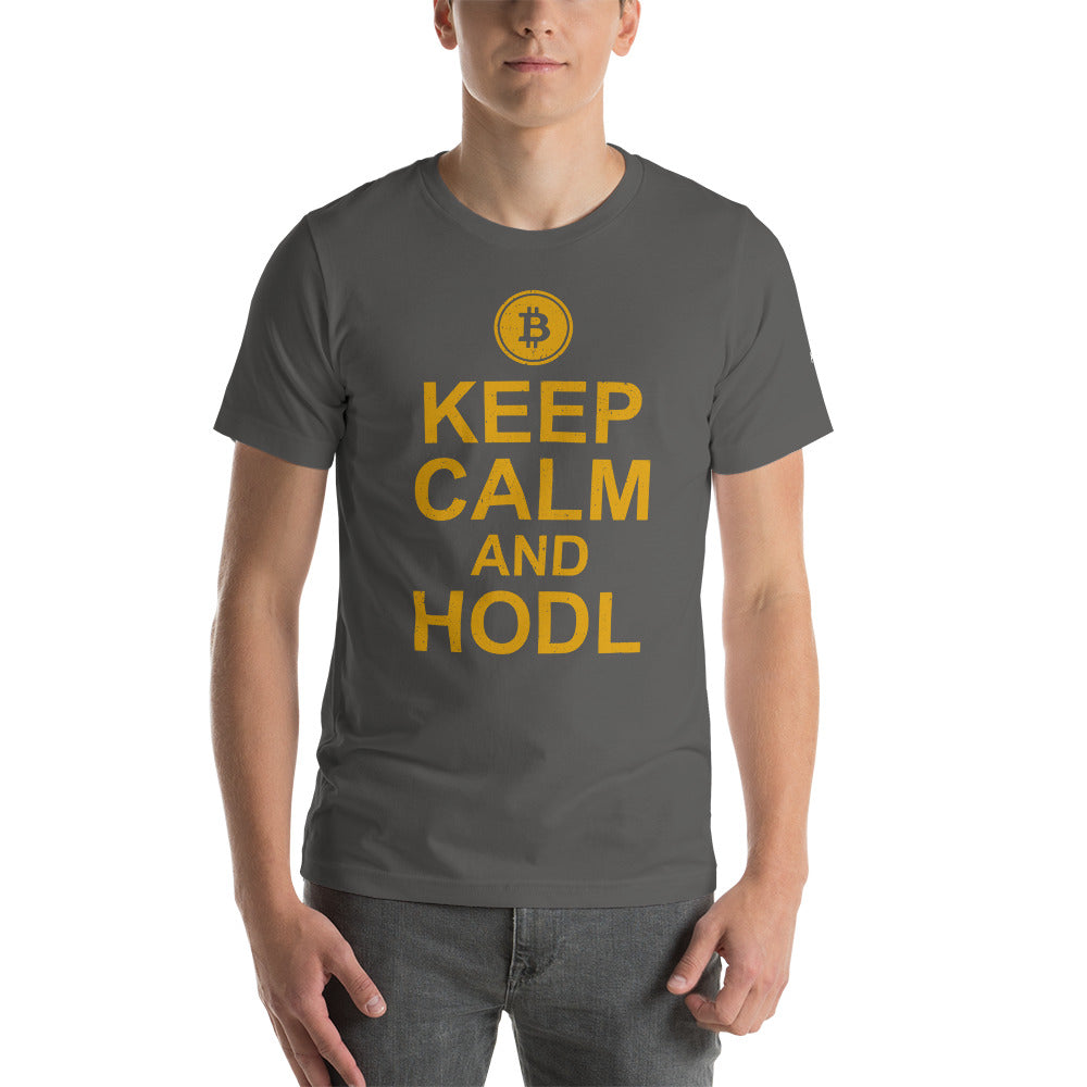 Keep Calm and HODL Unisex t-shirt by DarkByteGear