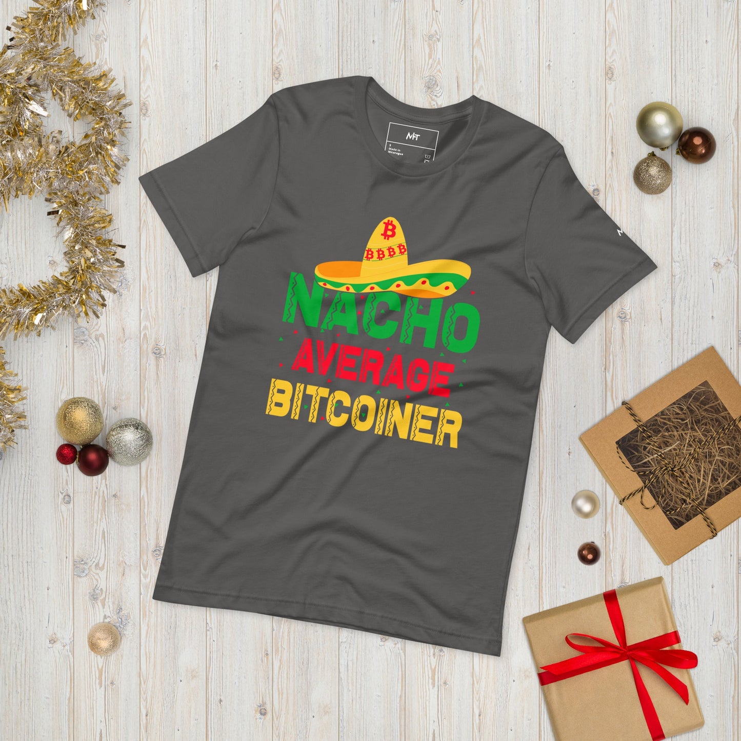 Nacho Average Bitcoiner Unisex t-shirt ( Back Print ) by DarkByteGear