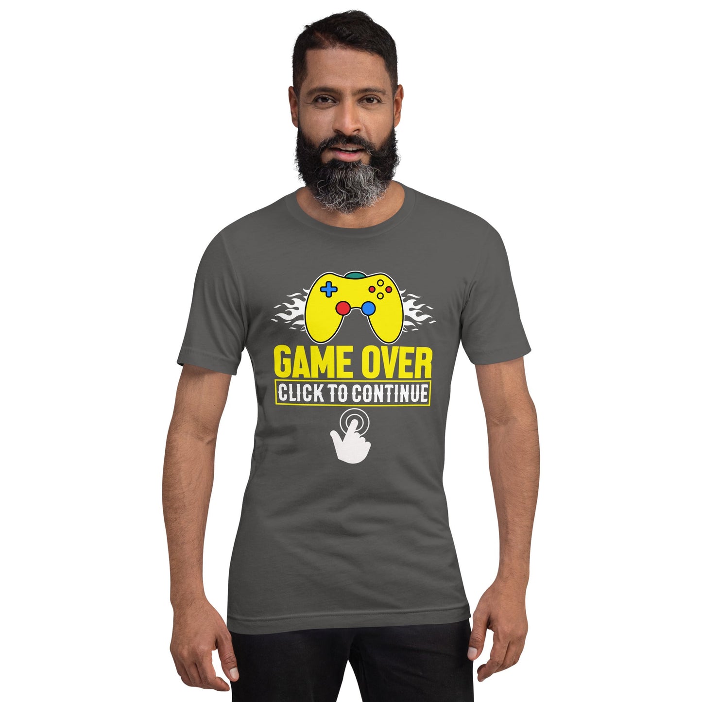 Game Over Click to Continue - Unisex t-shirt by DarkByteGear