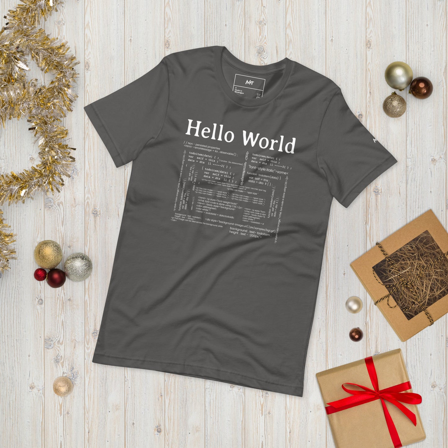 Hello World Computer Programming - Unisex t-shirt by DarkByteGear