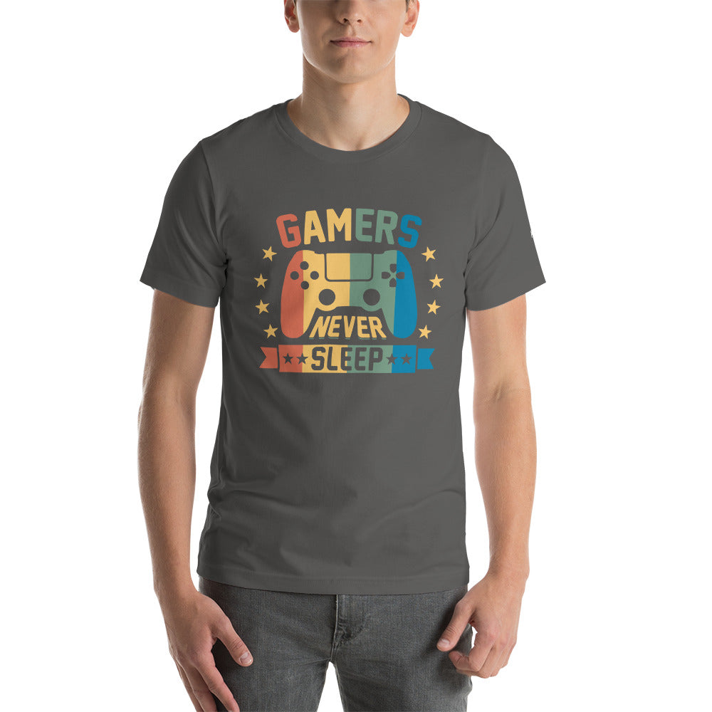 Gamers never sleep - Unisex t-shirt by DarkByteGear