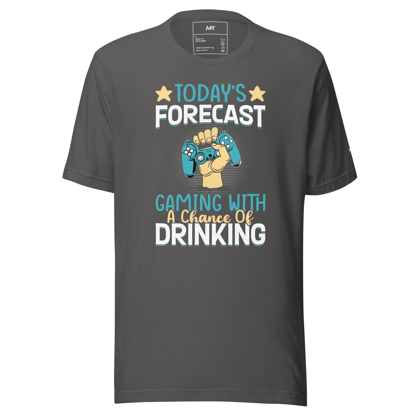 Today's Forecast - Gaming with a Chance of Drinking Unisex t-shirt by DarkByteGear