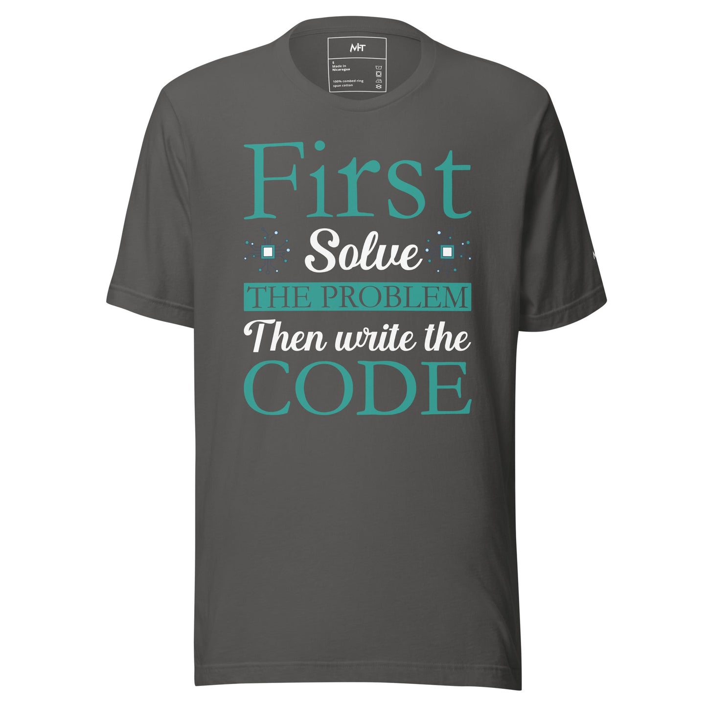 First, Solve the problem; then, Write the code V3 - Unisex t-shirt by DarkByteGear