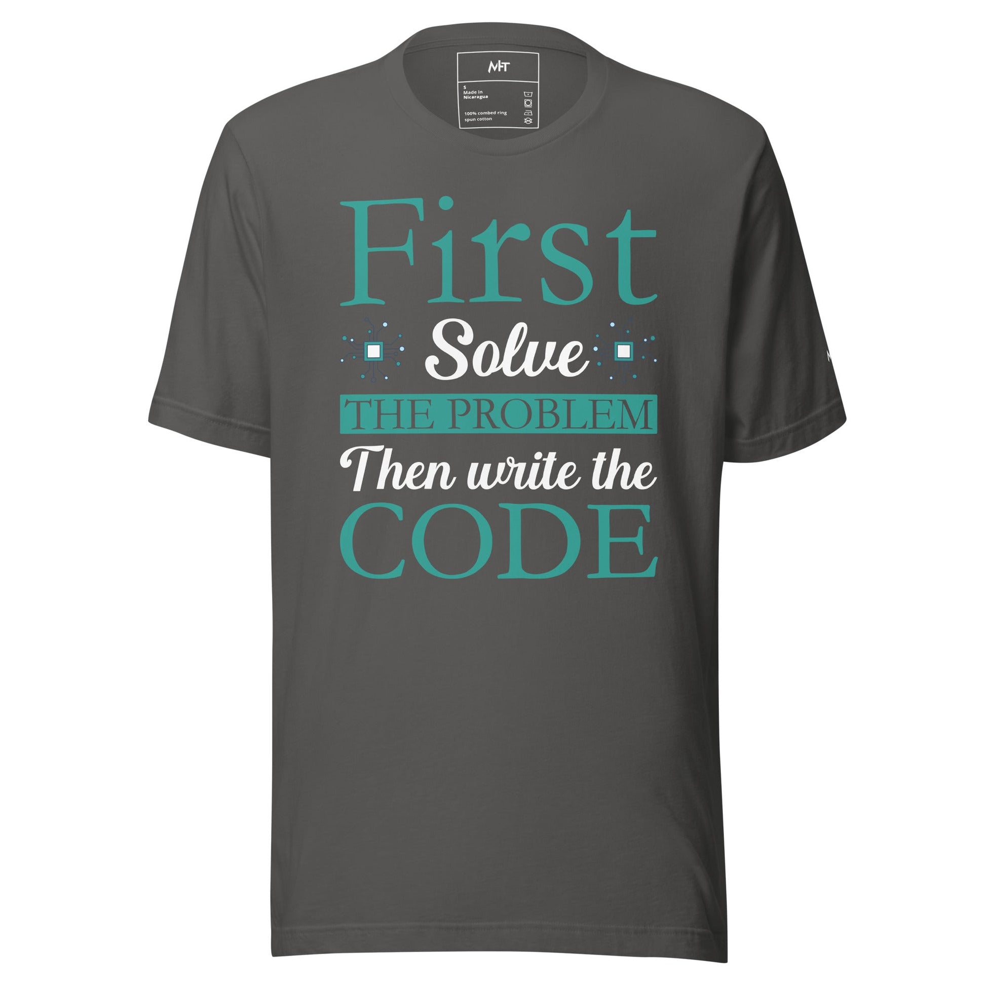 First, Solve the problem; then, Write the code V3 - Unisex t-shirt by DarkByteGear