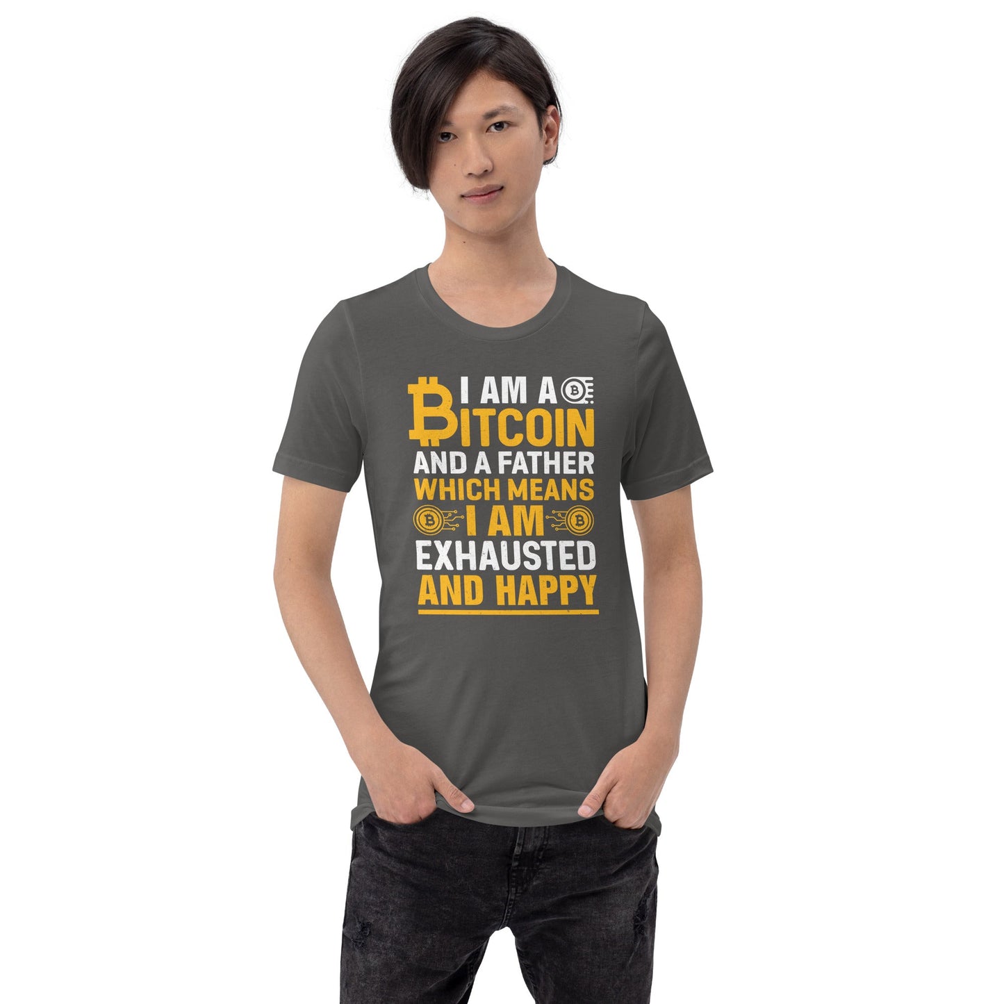 I am a Bitcoin and a Father - Unisex t-shirt by DarkByteGear