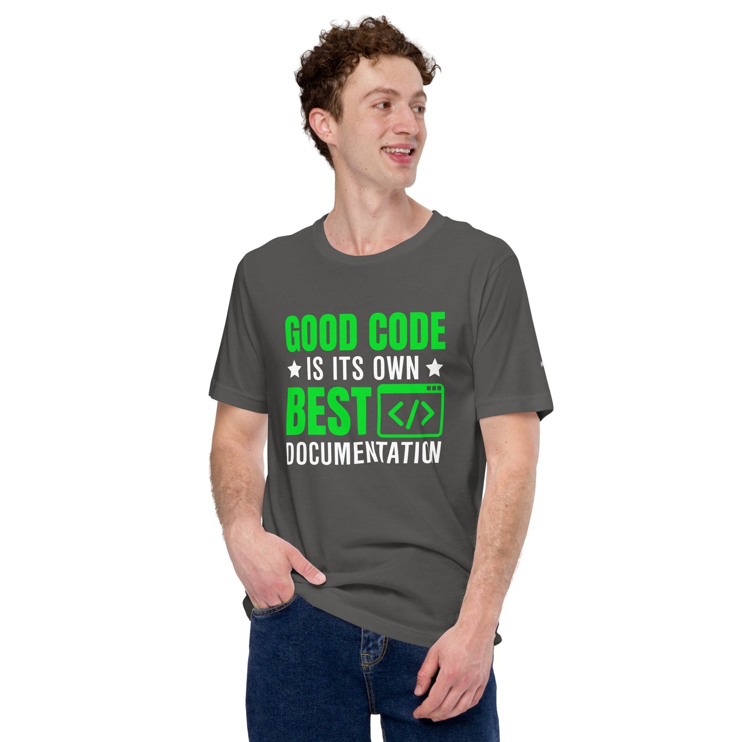 Good Code is in its own best documentation Unisex t-shirt by DarkByteGear