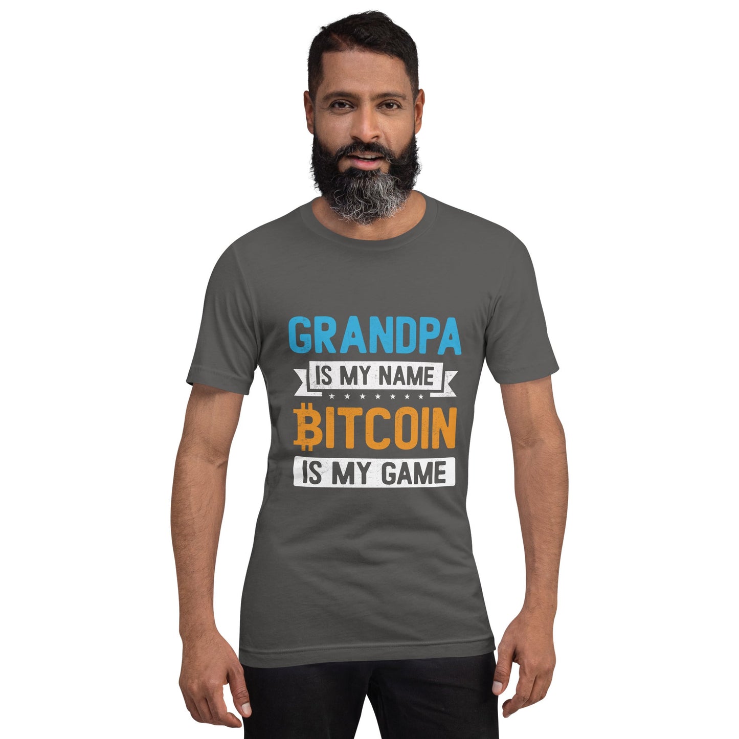 Grandpa is My Name, Bitcoin is My Game - Unisex t-shirt by DarkByteGear