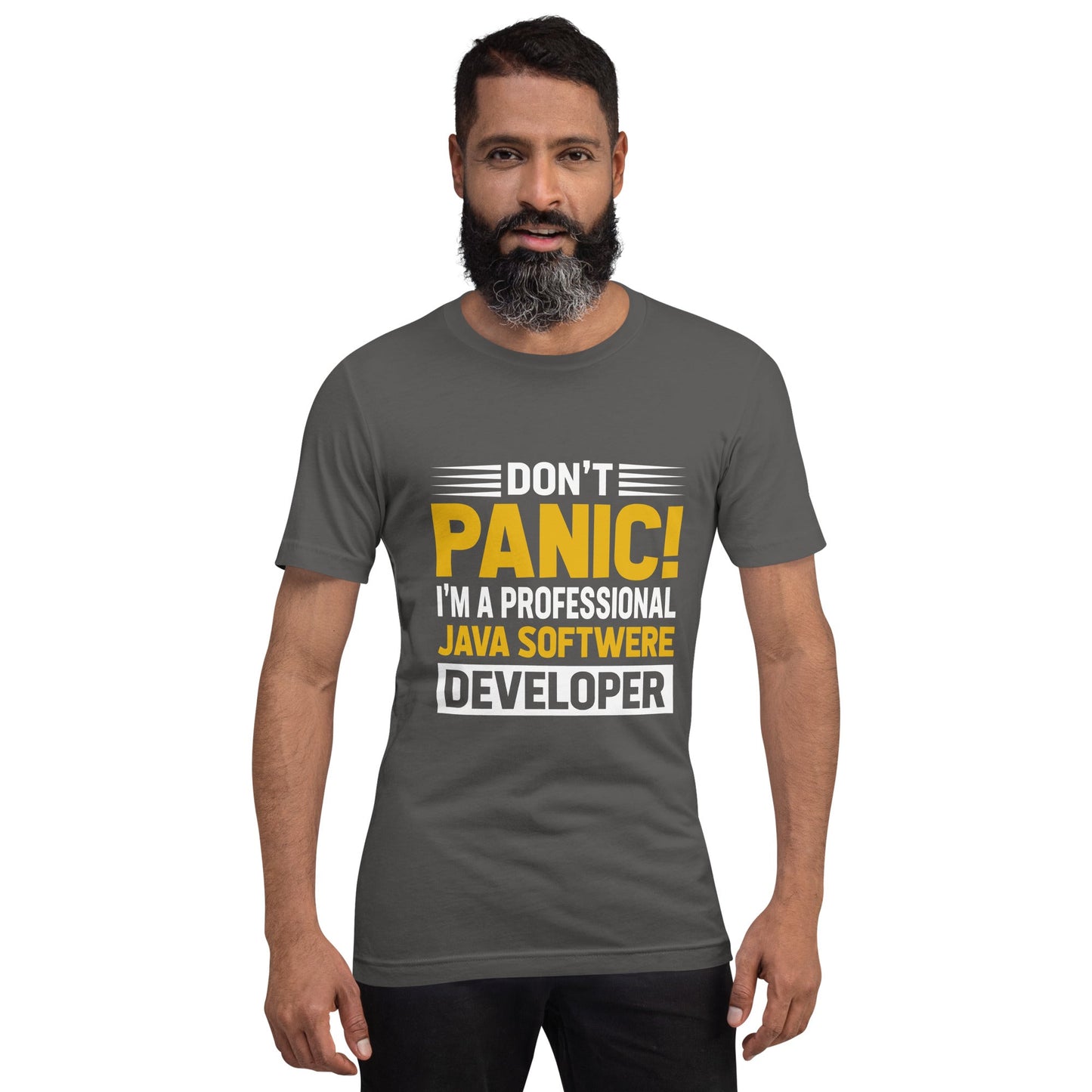 Don't Panic, I am a Professional Java Software Developer - Unisex t-shirt by DarkByteGear
