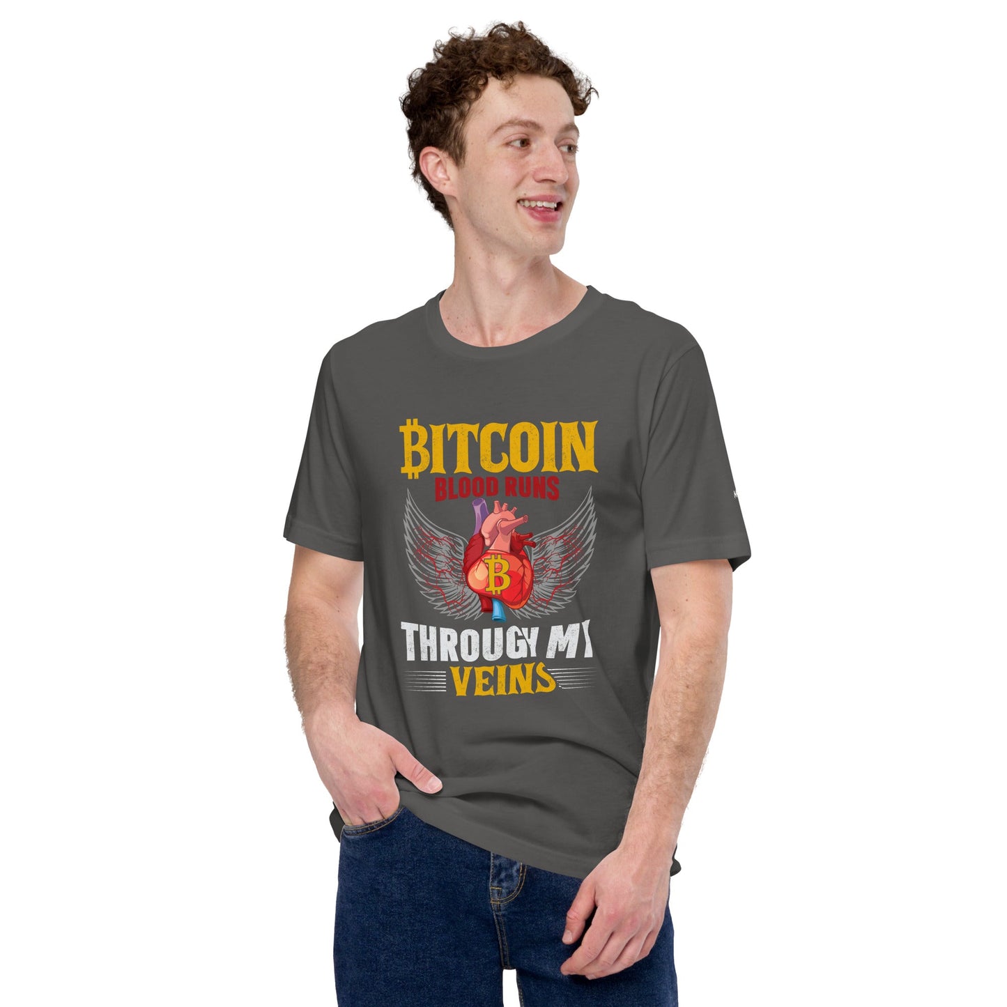 Bitcoin Blood Run Through My Vein - Unisex t-shirt by DarkByteGear