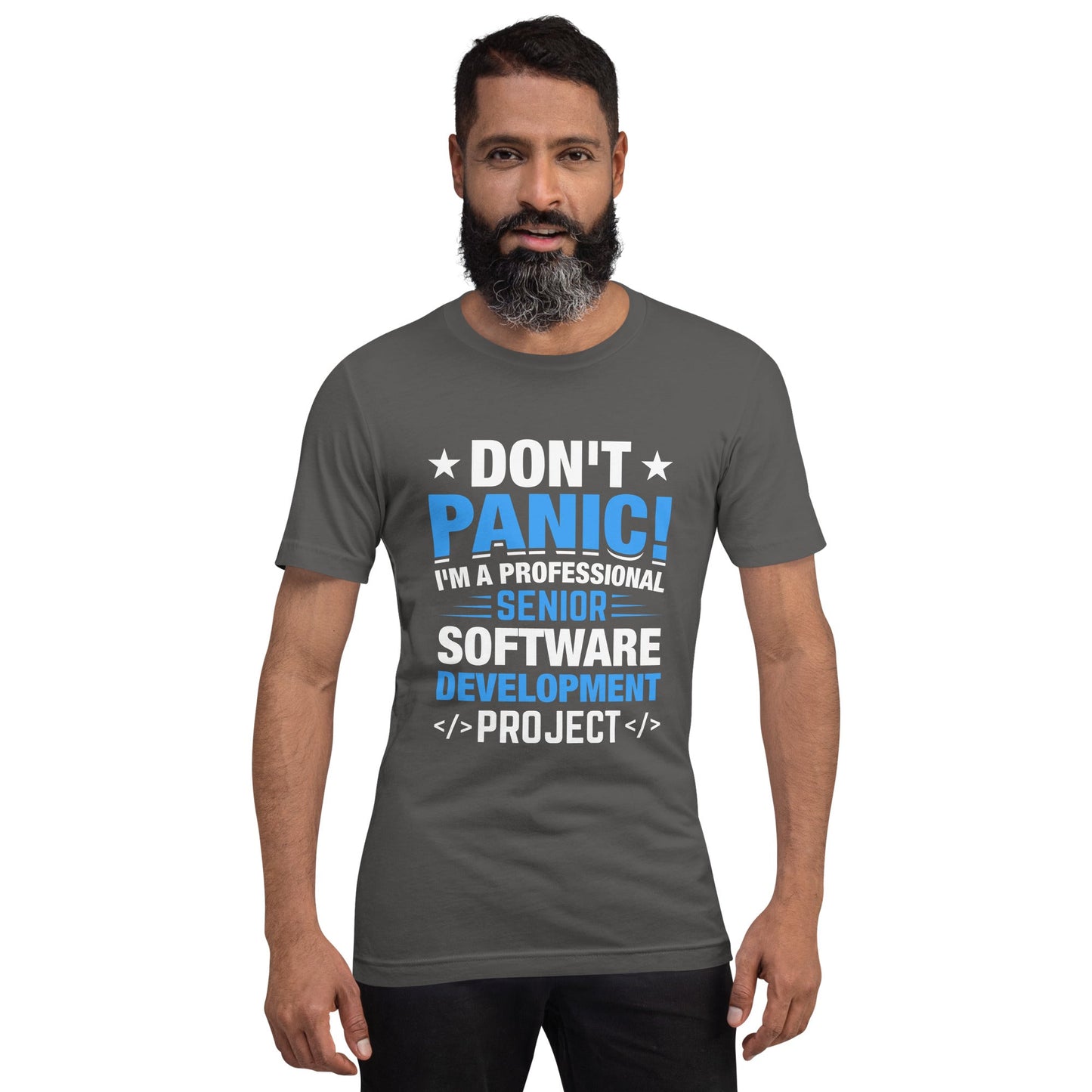 Don’t Panic I am a Professional Senior Development Analyst - Unisex t-shirt by DarkByteGear
