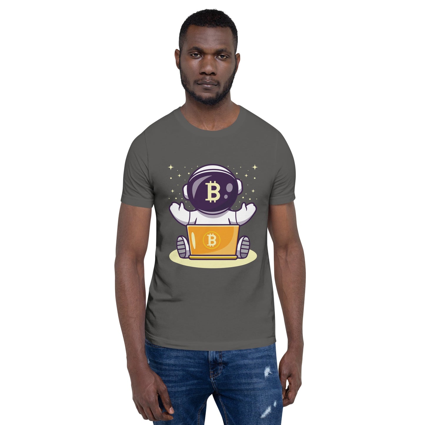 Bitcoin Astronaut - Unisex t-shirt by DarkByteGear